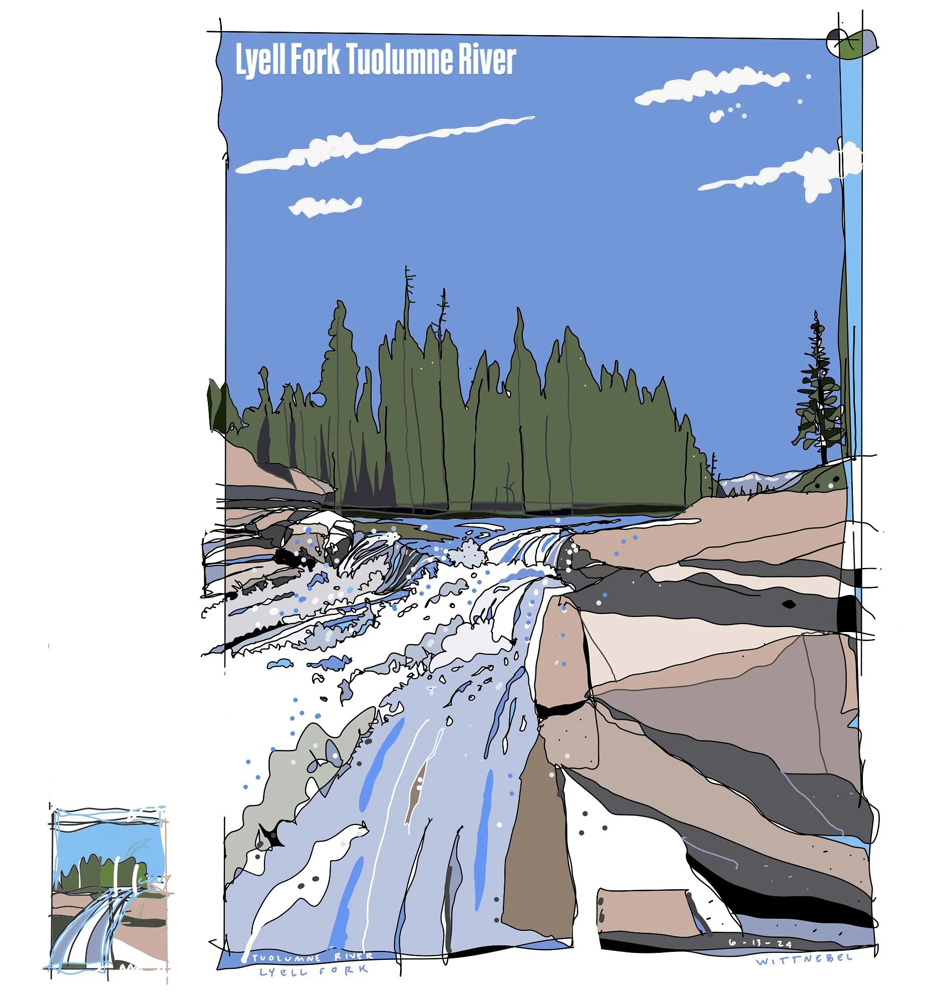 Tuolumne River Lyell Fork rapids