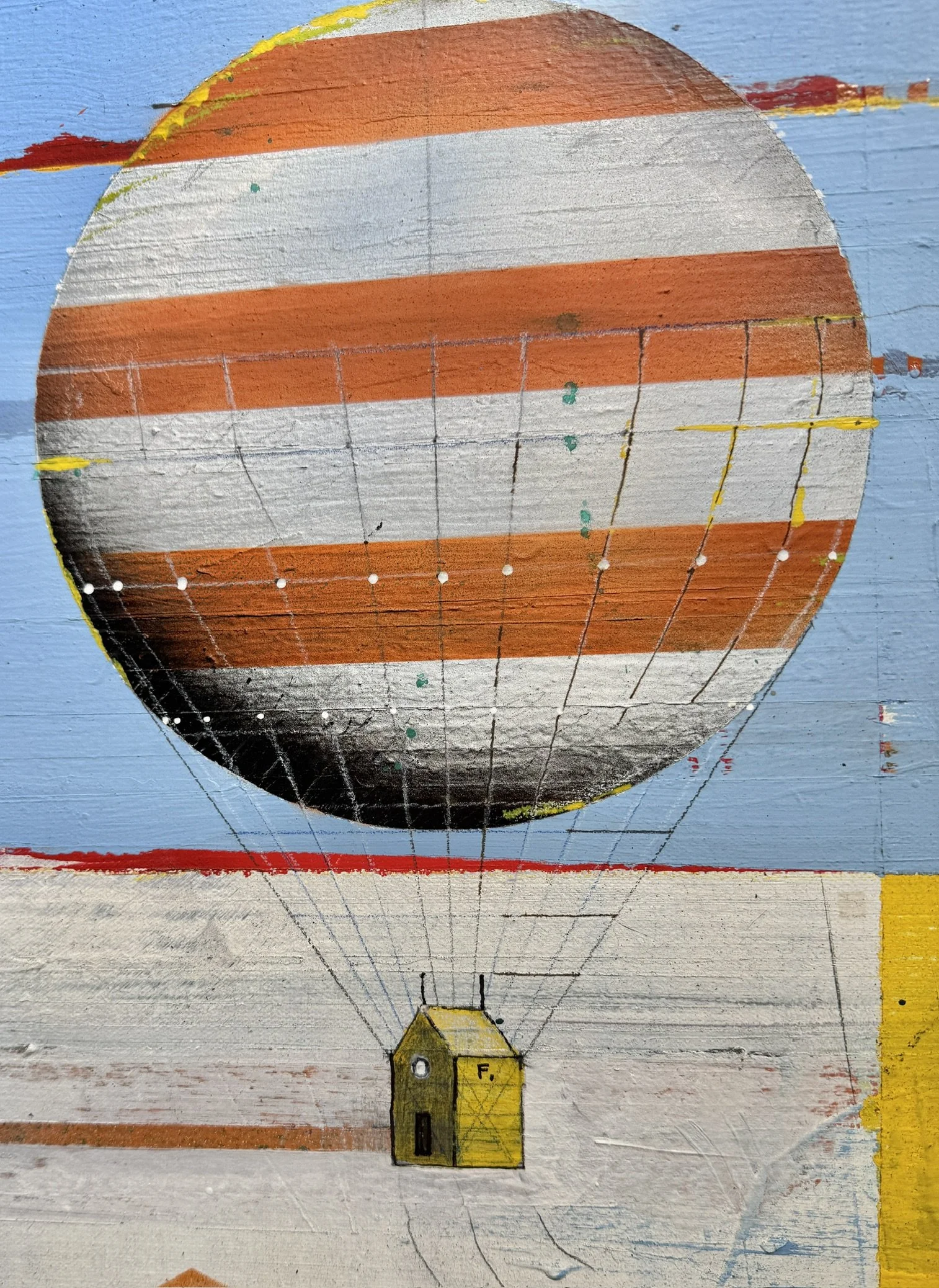 SOLD!  Scenario from "Tempus Fugit" painting, Mixed media and acrylic on canvas