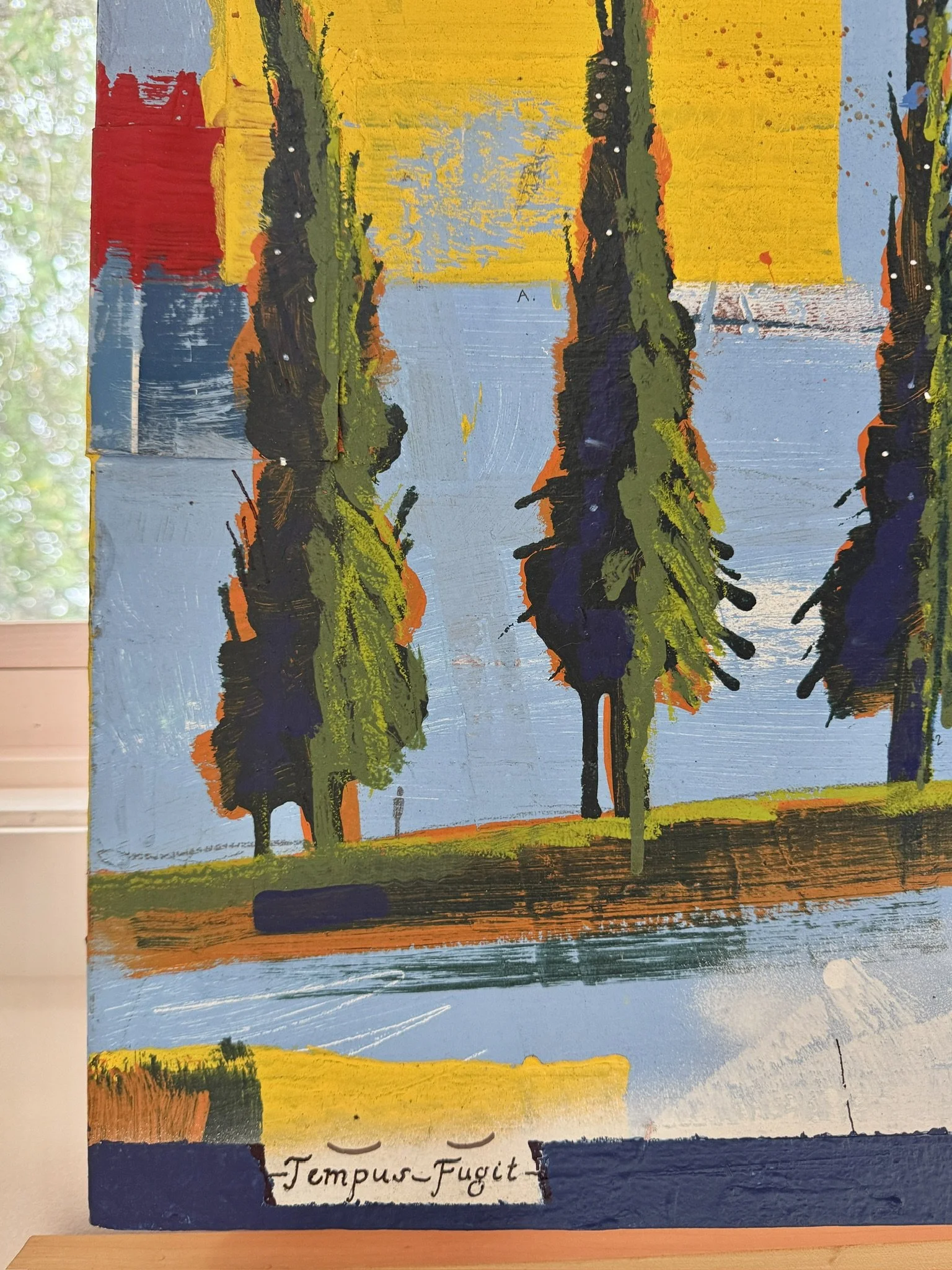 SOLD!  Scenario from "Tempus Fugit" painting, Mixed media and acrylic on canvas