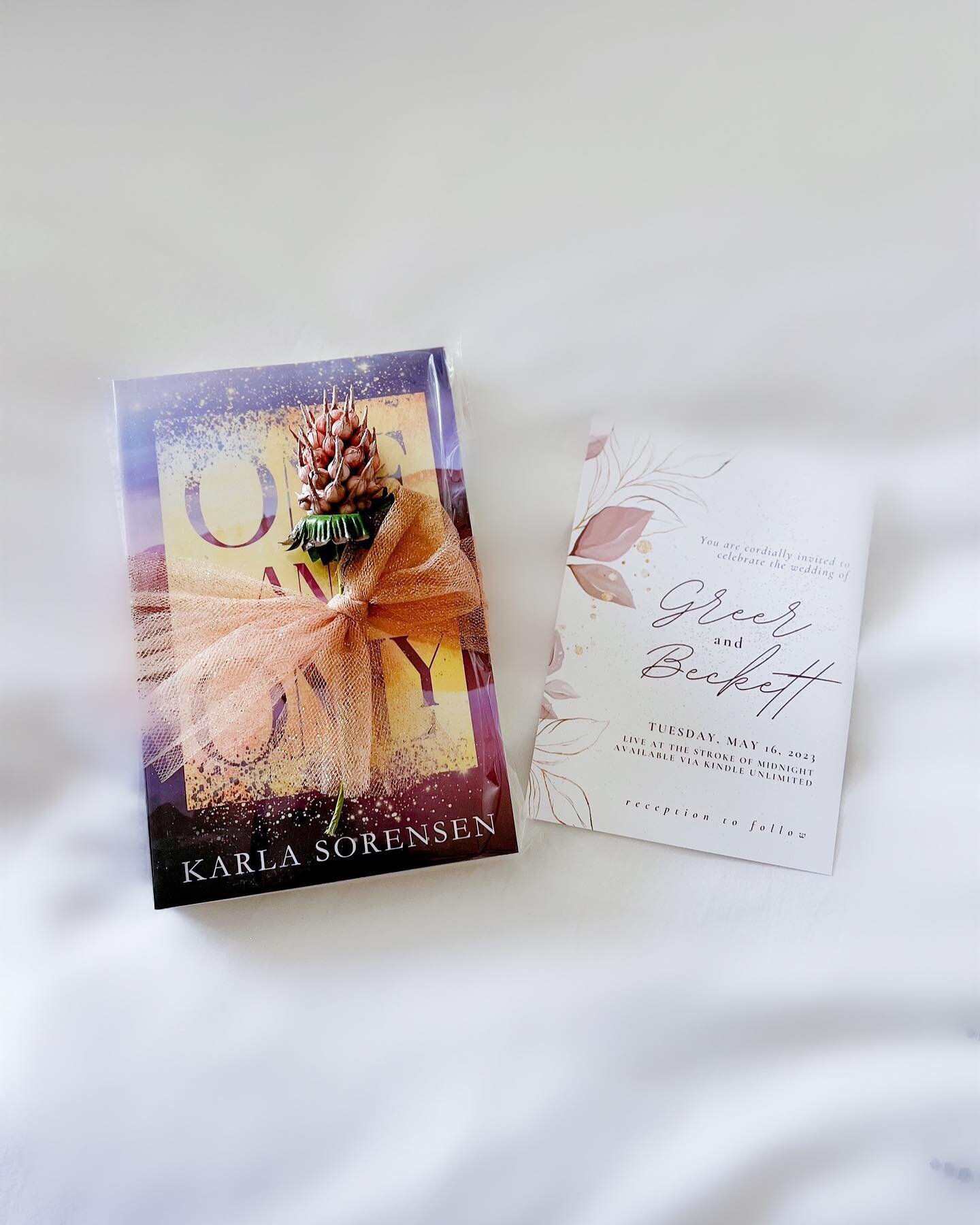You are cordially invited to celebrate the wedding of Greer and Beckett. 🤍✨💐

One and Only by @karla_sorensen is out now on Kindle Unlimited and paperback! 

My rating: 5/5 ⭐️

⁣
.⁣
.⁣
.⁣
.⁣
.⁣
#wilderfamily #marriageofconvenienceromance #newreleas