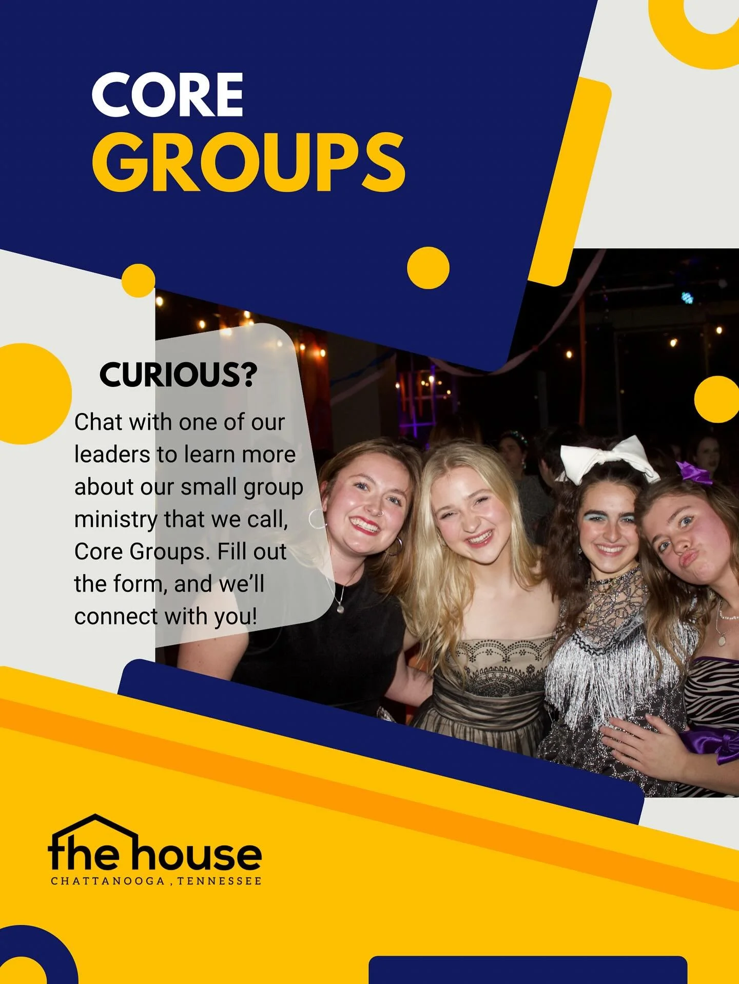 If you&rsquo;re interested in a small group this year with the House, find the link in our bio to chat with a ministry leader about the ins and outs of these groups. We&rsquo;ll help you understand what they entail and help you decide if a core group