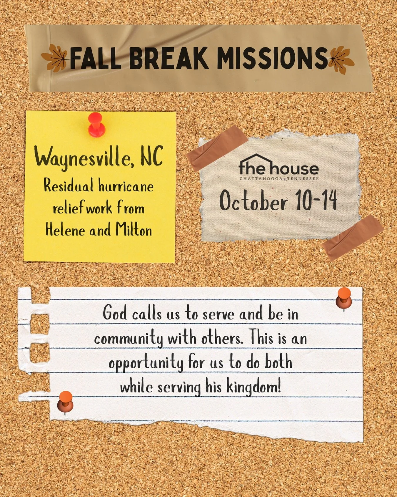 HEY YALL!! We are going to waynesville for hurricane relief and would love for yall to come and work along side us!! It&rsquo;ll be an amazing trip! Fill out the link in our bio for signups and more info!!