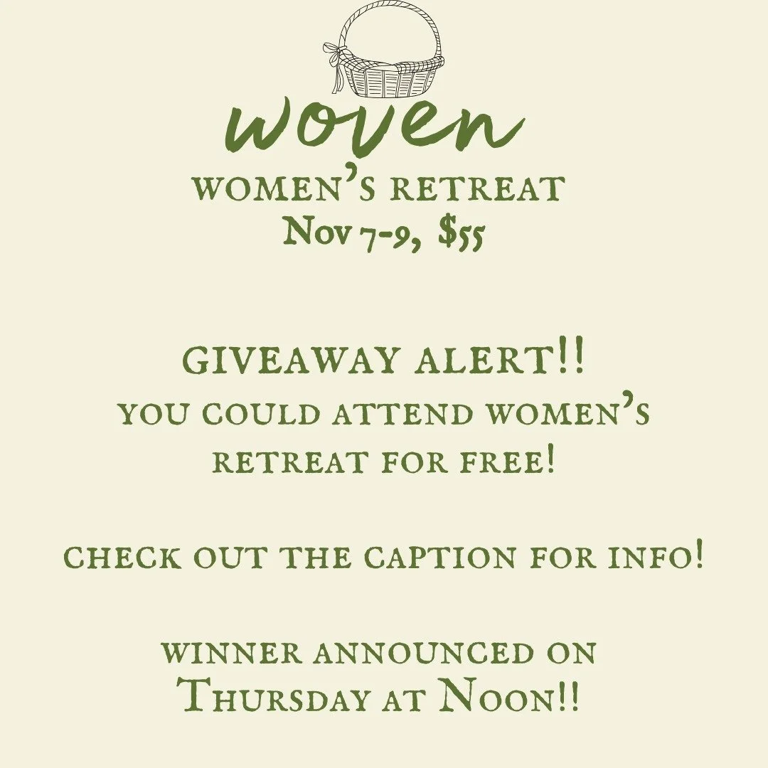 We would love for you to join us for this weekend of thoughtful time together! 

Repost this graphic as an Instagram story and tell us why you are excited for retreat! We will randomly select someone to win free registration! 🎉 

*Winner will be ann