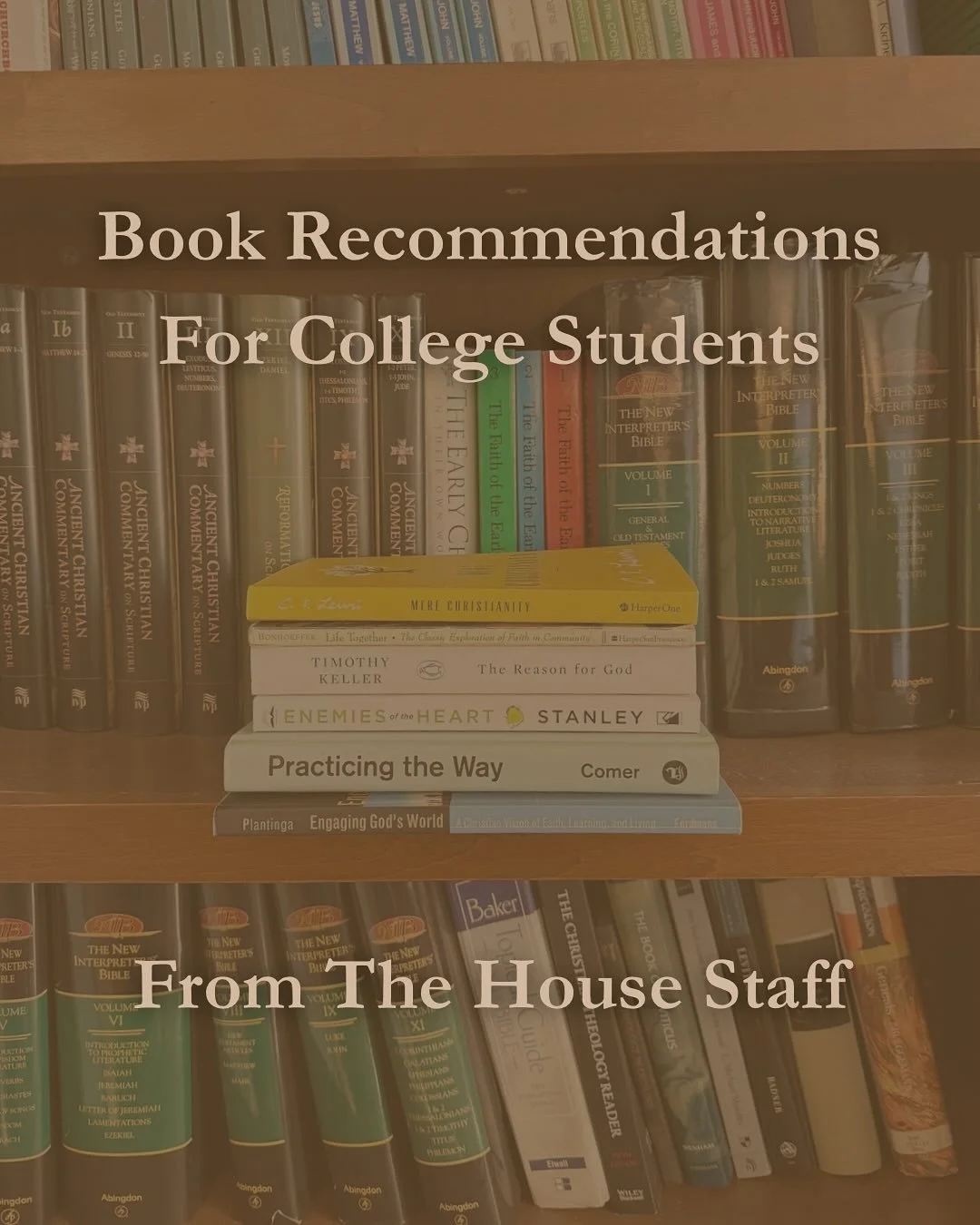 Check out these book recommendations from our leaders. These books cover themes like leadership, doubt, addiction, the Christian faith, and community. Reach out to The House staff and we would love to find a way to get you a copy! 

#thehouseutc #the