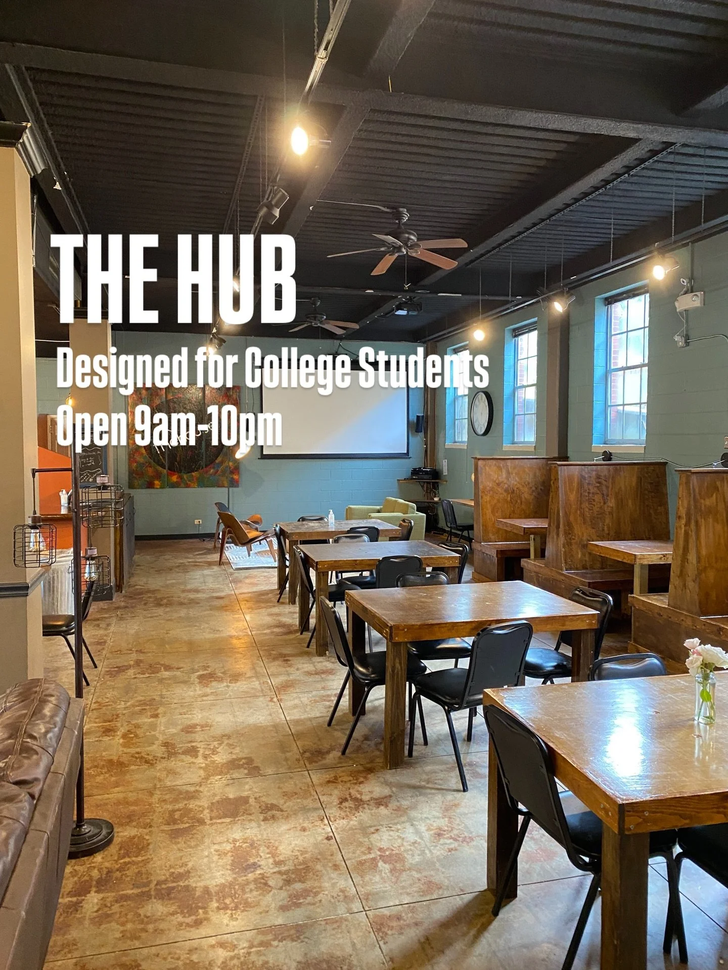 Our coffee shop space is open every weekday for college students. Come for free coffee, a space to study, make new friends, or discover opportunities for you to grow in your faith and develop a community on the college campus. Entrance off McCallie, 