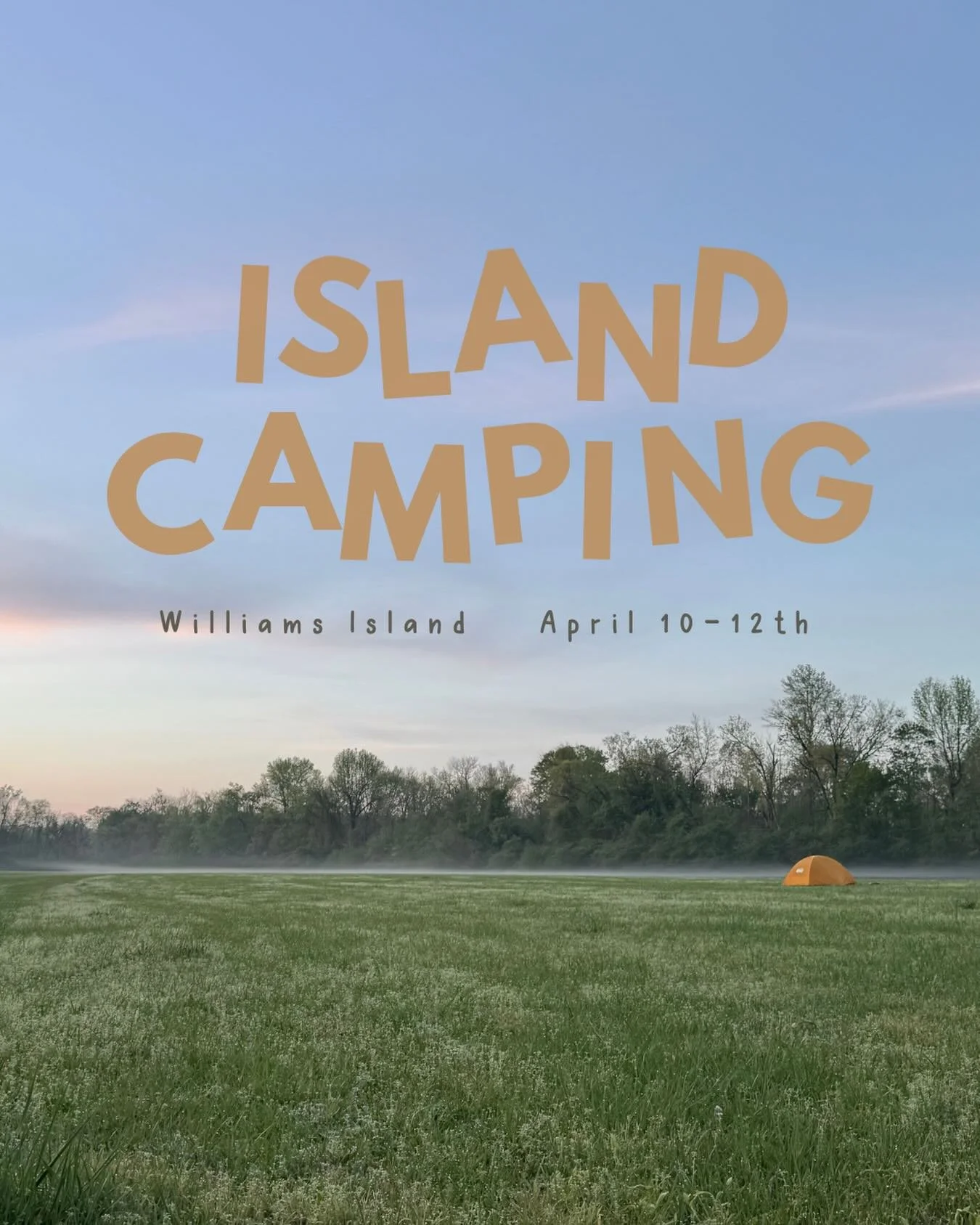 If you like fun then go island camping with us April 10-12!

We will be ferrying out to William&rsquo;s Island for 2 nights of camping, food, and games! 

Use the link in bio to sign up by Wednesday (4/8/2026)

⛺️🏝️🚤