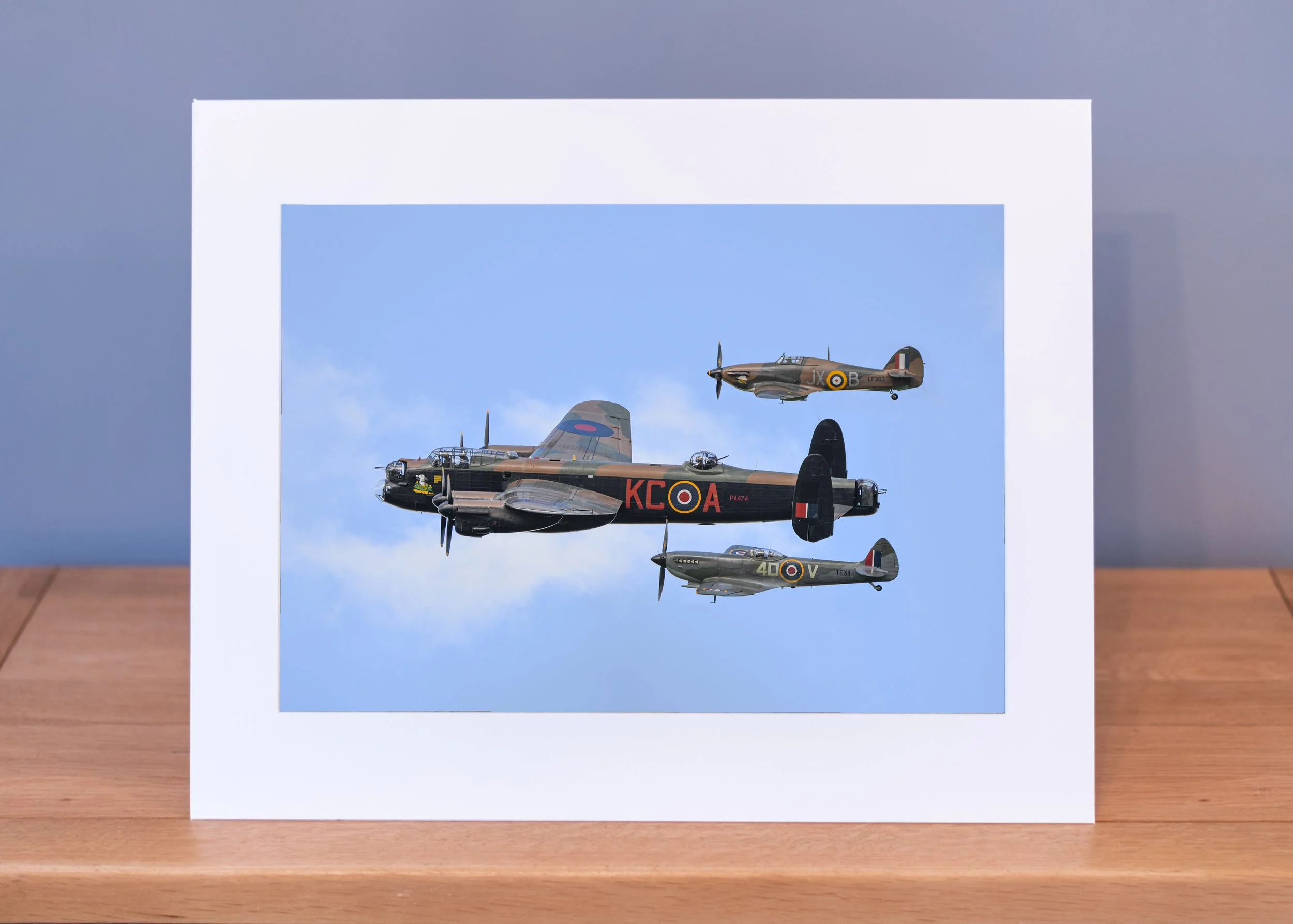 Lancaster Bomber in formation