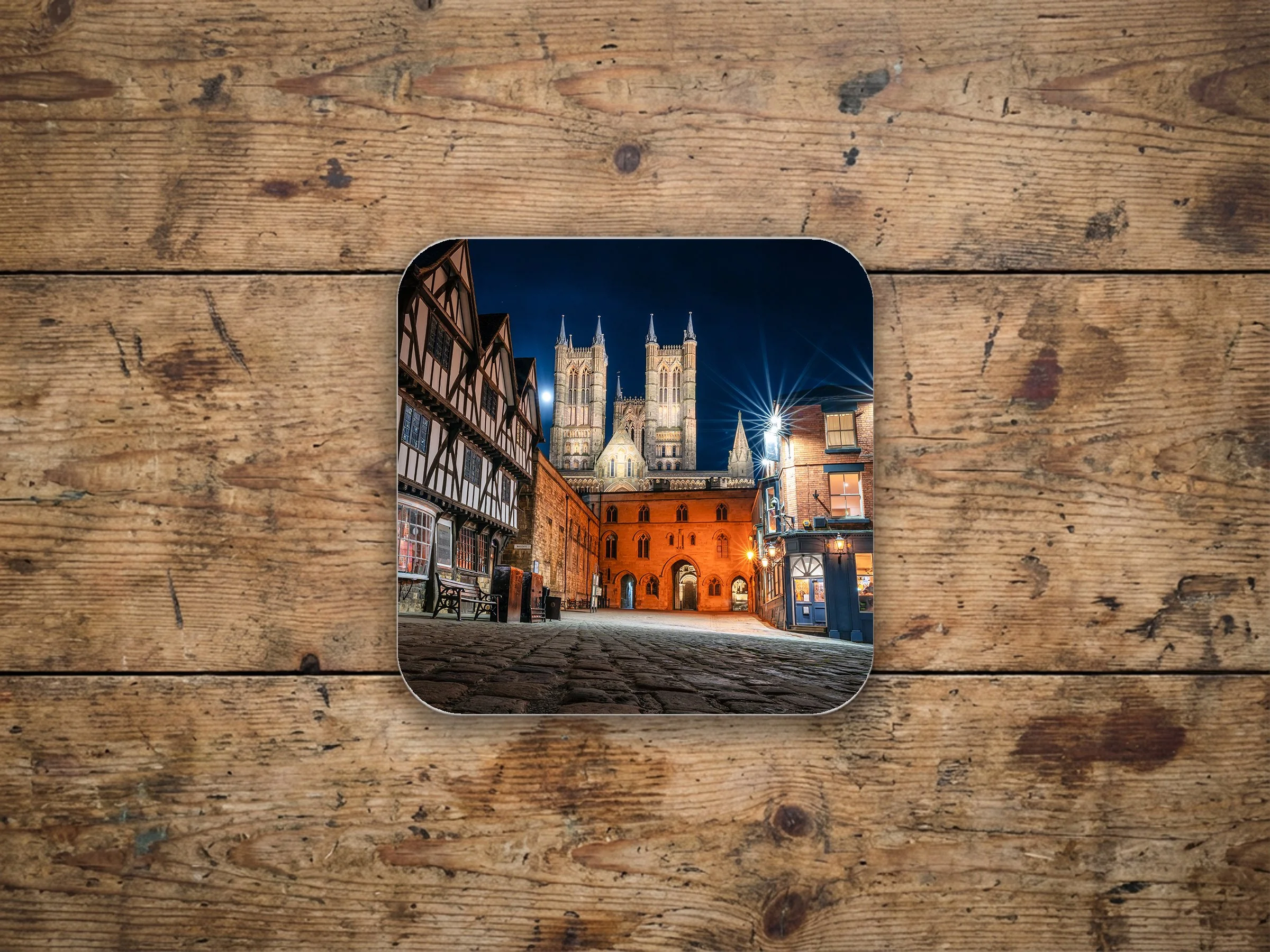 Coaster - Lincoln Cathedral full moon