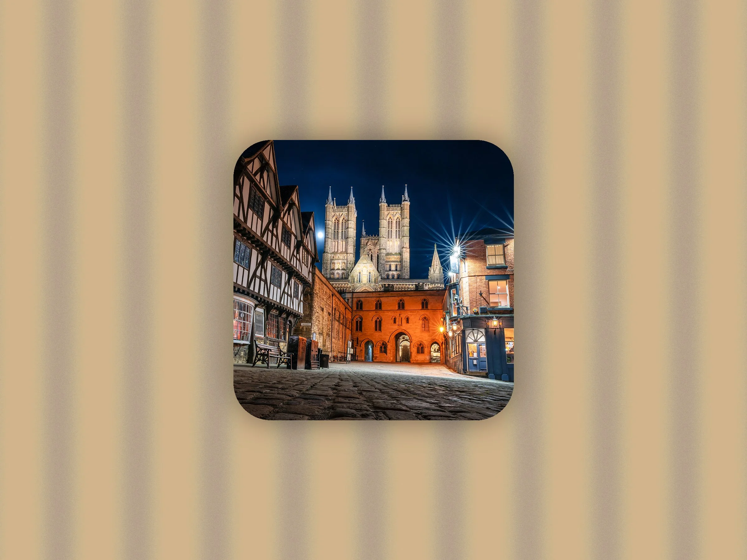 Coaster - Lincoln Cathedral full moon