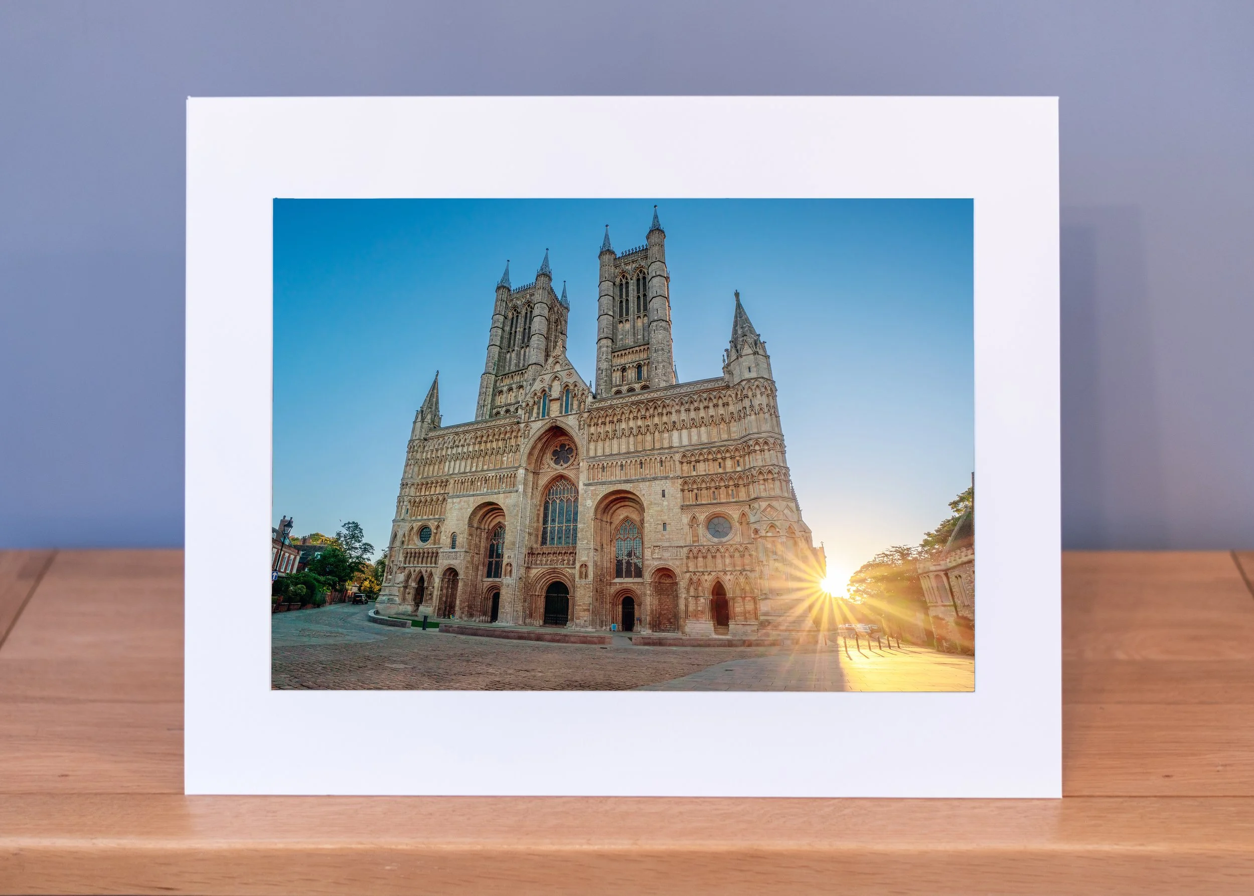 Lincoln Cathedral and the sun star