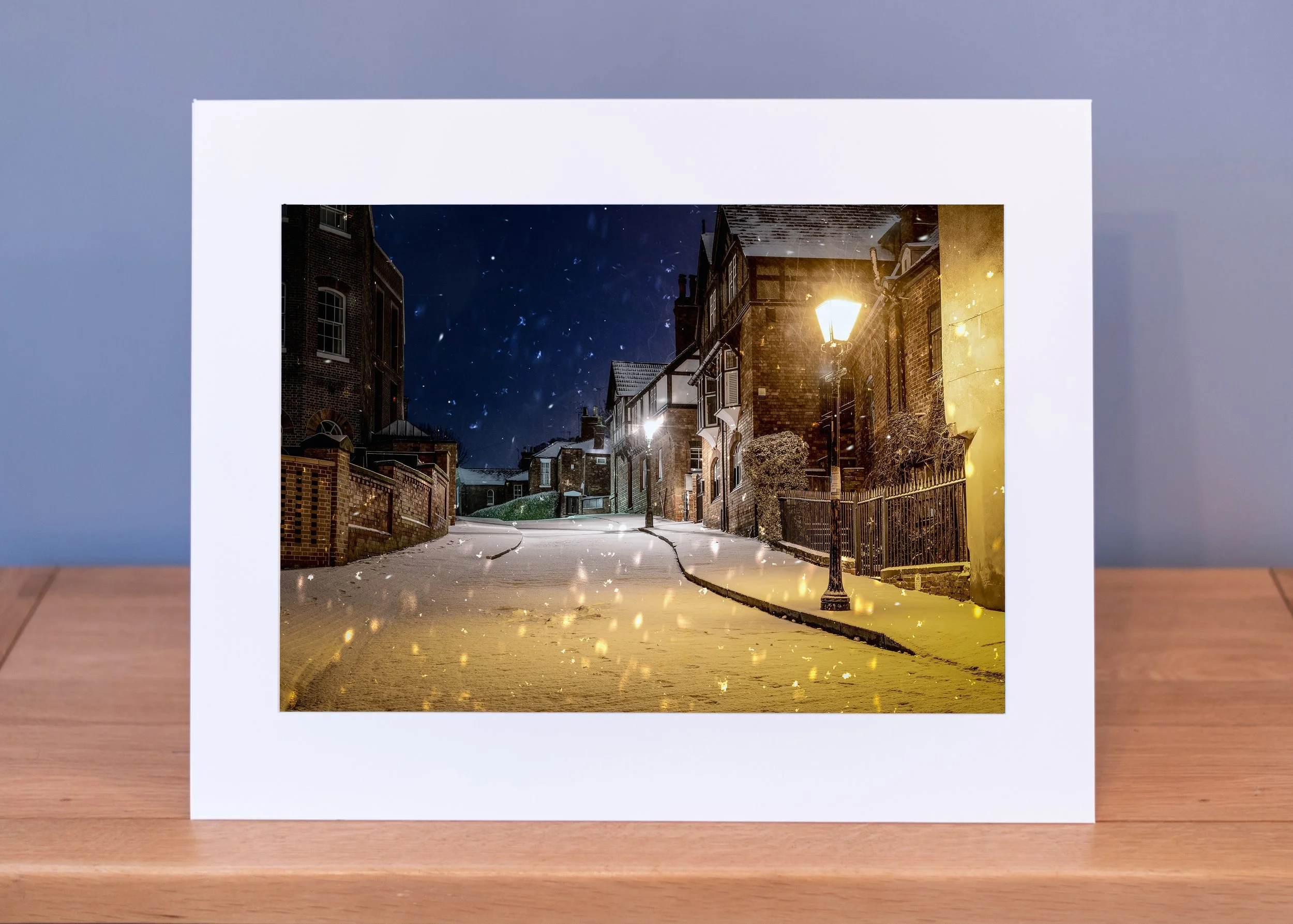 Snowy Wordsworth Street in Lincoln