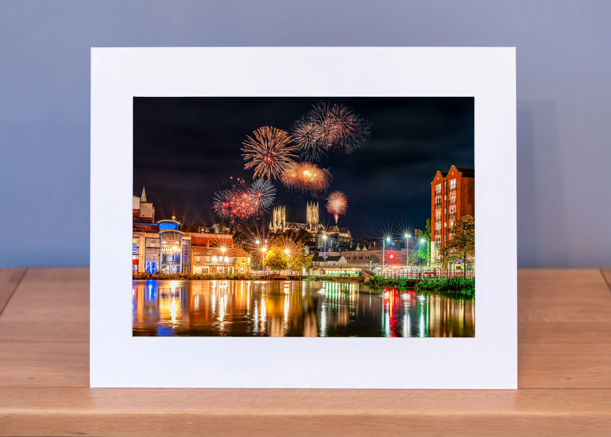 Lincoln Fireworks composite at night