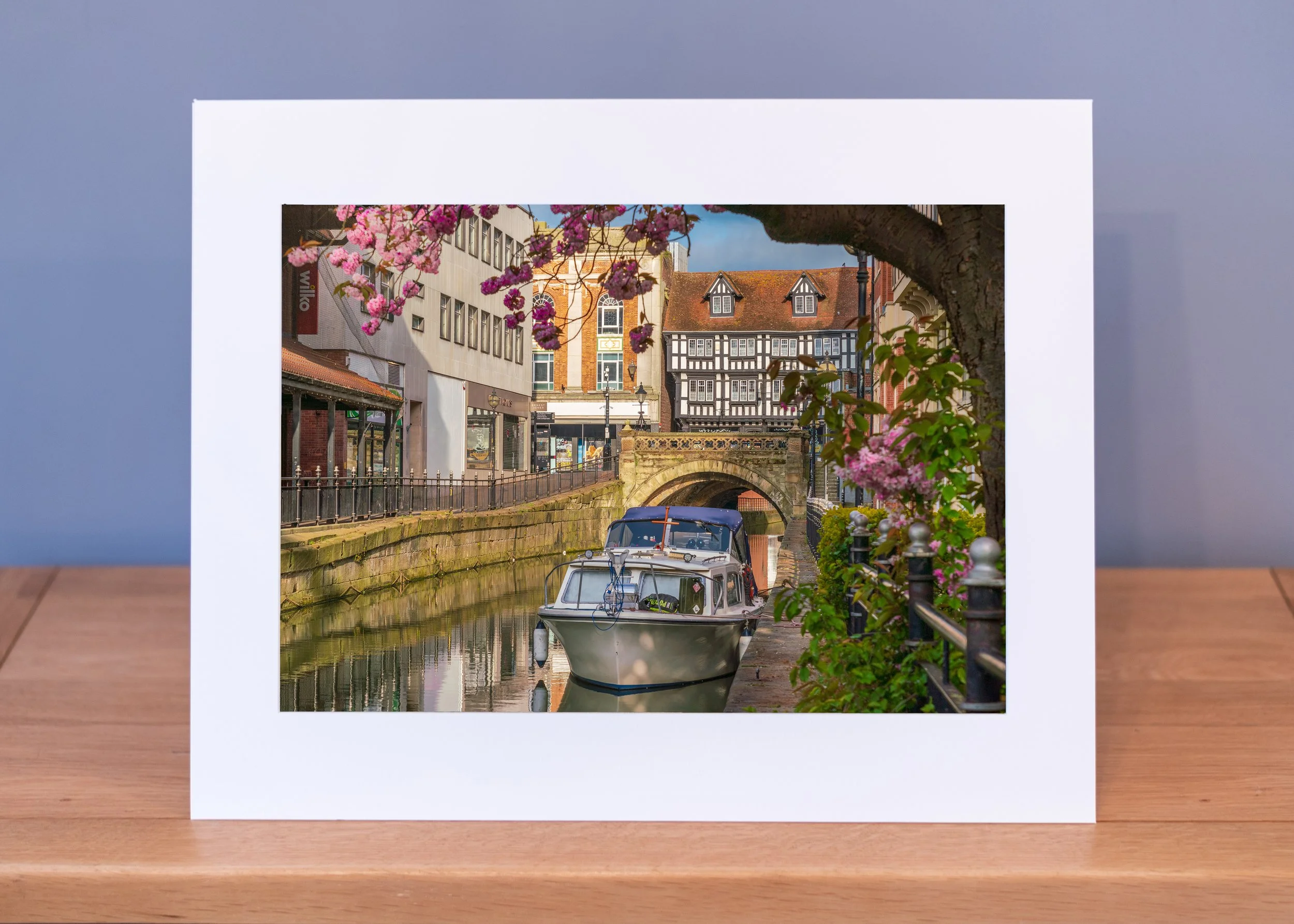 A sunny Waterside in Lincoln in the Spring