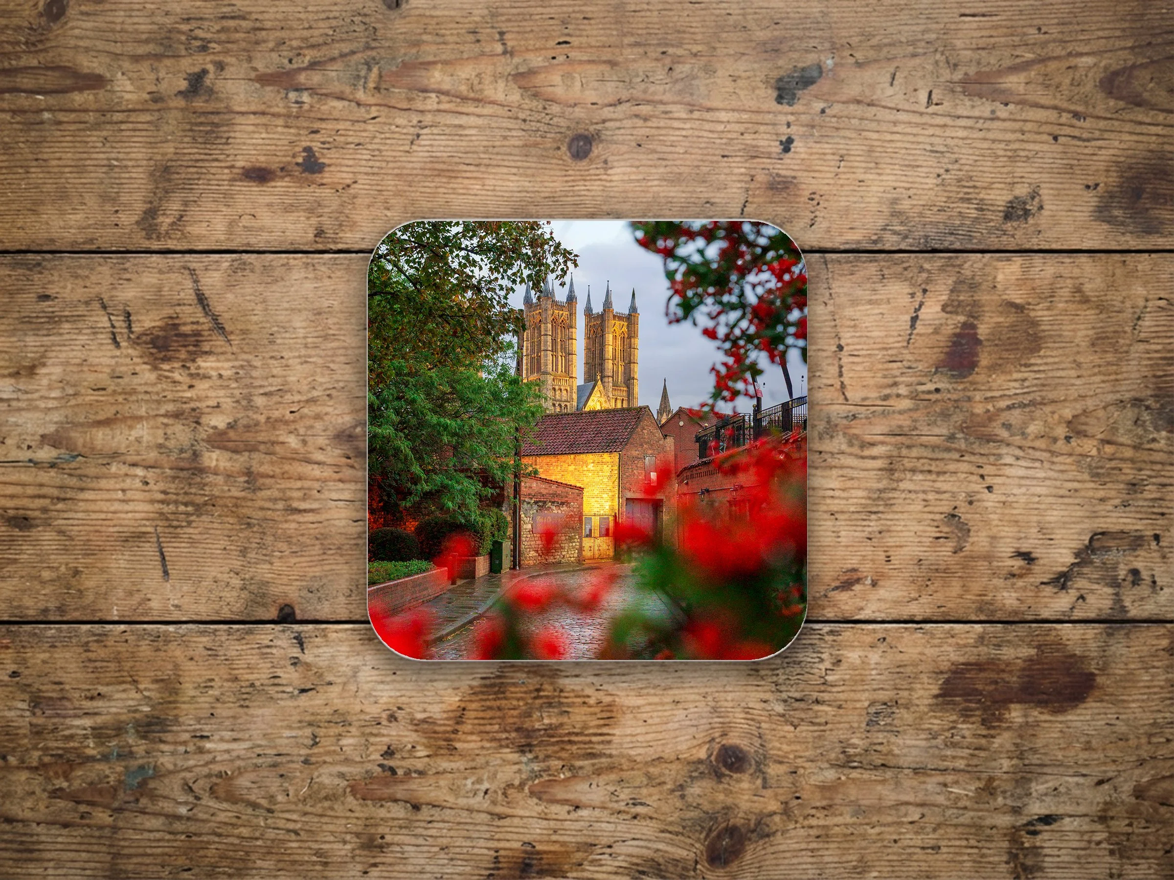 Coaster - Cathedral through the flowers