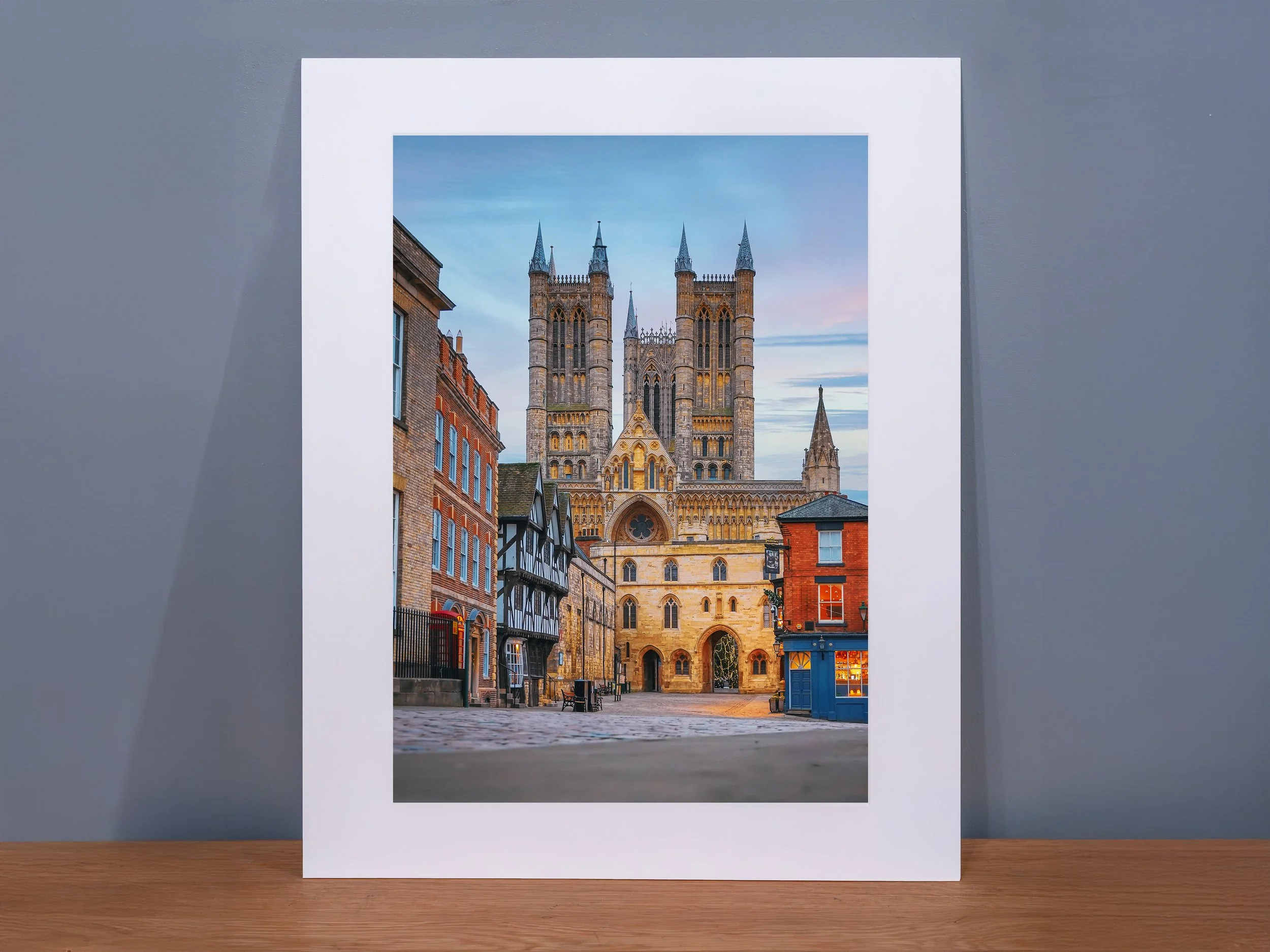 Lincoln Cathedral with morning colours