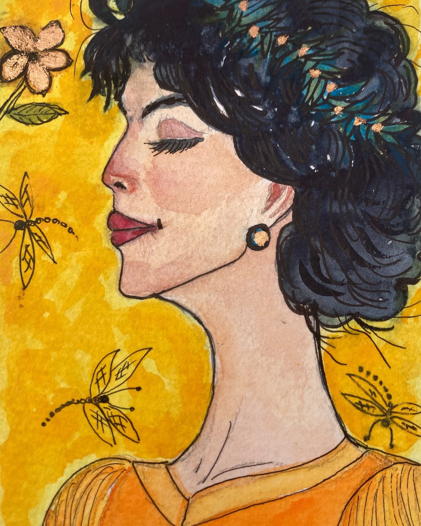 Imperfect Portrait Tokens. Today&rsquo;s token is for enchantment and magic and the gift of inspiration.

These tiny imperfect portraits are to brighten your day to celebrate different aspects of love, friendship and inspiration.&nbsp; I hope you enj