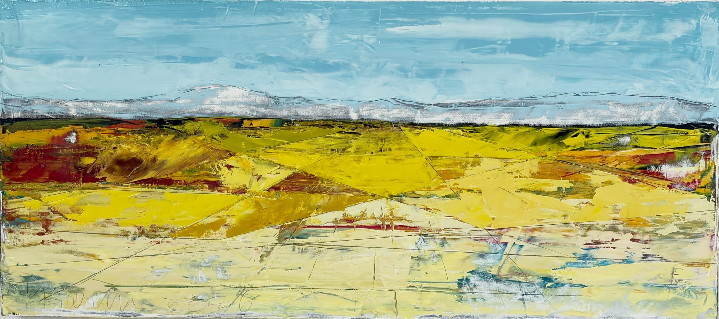 Landscape Study 222, 2026, 14" x 30", oil/canvas