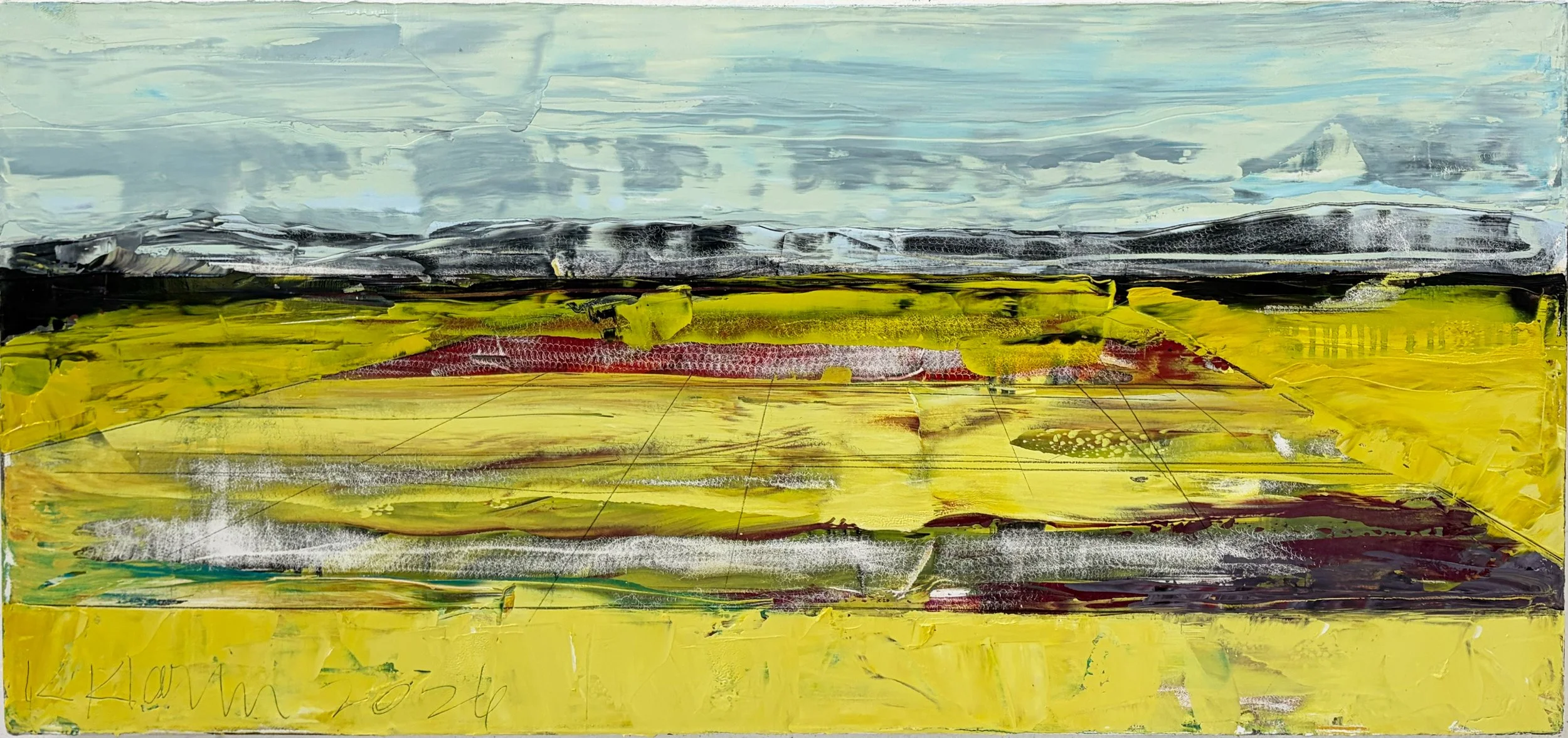 Landscape Study 223, 2026, 14" x 30", oil/canvas