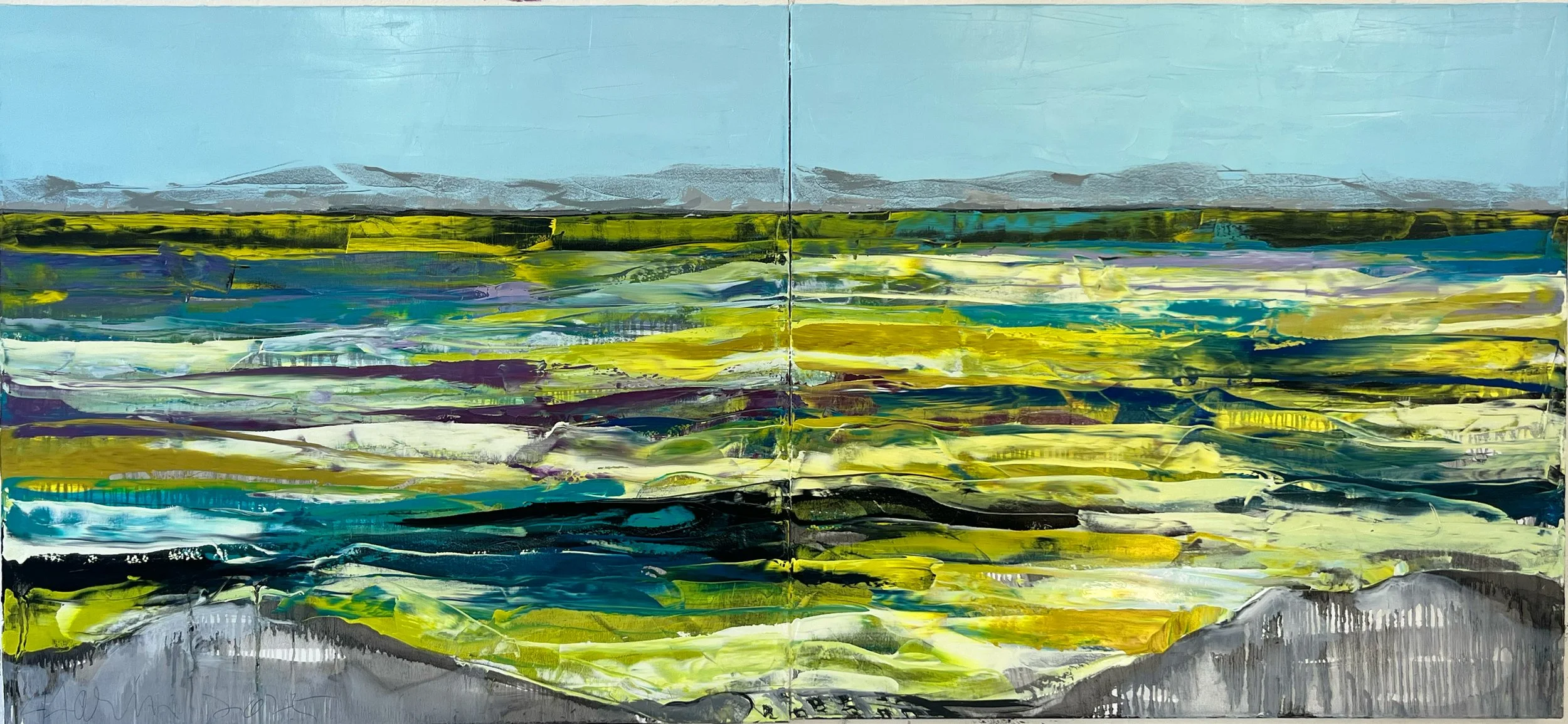 From Mulholland 8, 2025, 35" x 76", oil on canvas