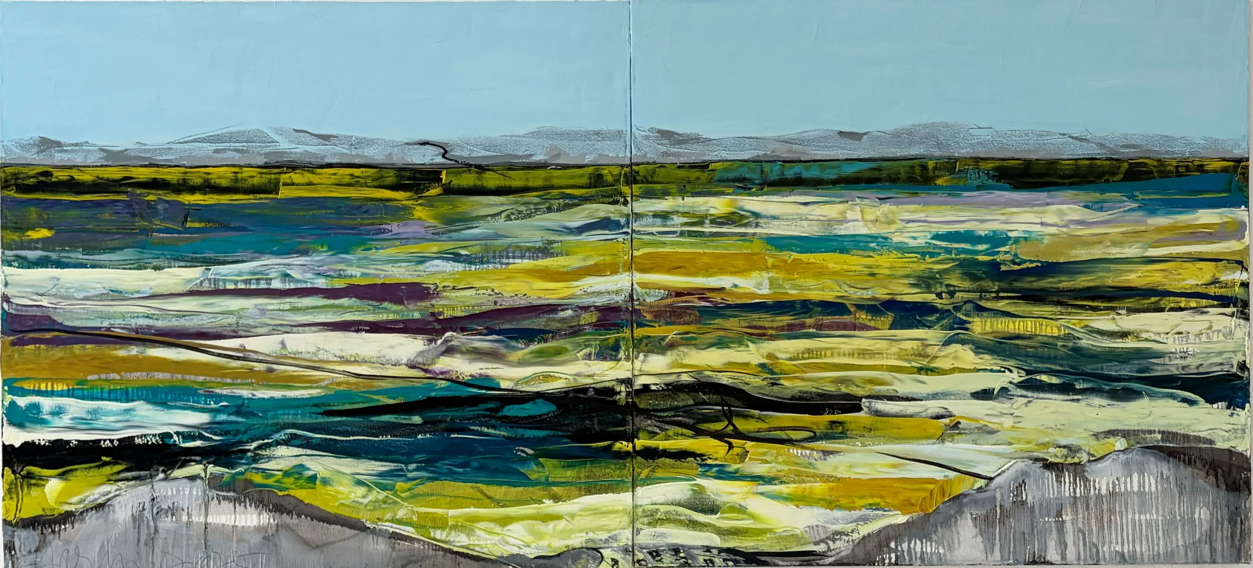 From Mulholland 7, 2025, 35" x 76", oil on canvas