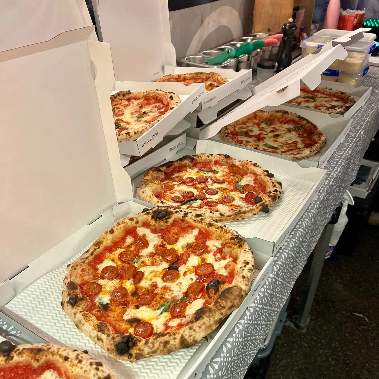 Not long until this is my view again&hellip; 🍕🔥

As I ease back into things, we&rsquo;ll be running a reduced schedule for the first few weeks:

TUESDAYS &mdash; @the_cat_inn , 5&ndash;8pm
FRIDAYS &mdash; Lindfield, 5&ndash;8pm

Then from Wednesday