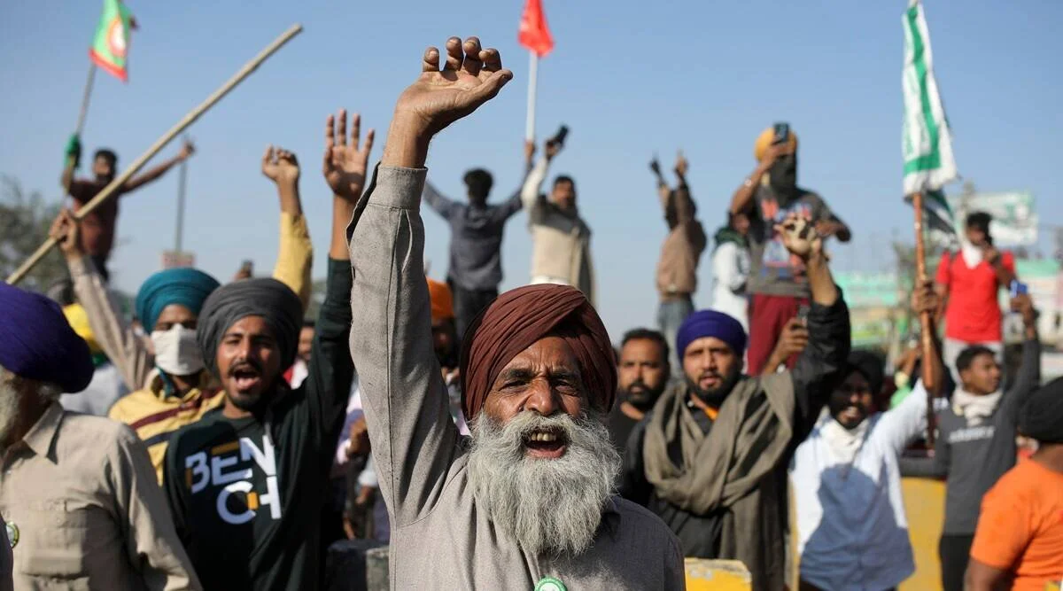 The passionate faces of the many protests from the Punjab farmer demonstrations.source: Indian Express