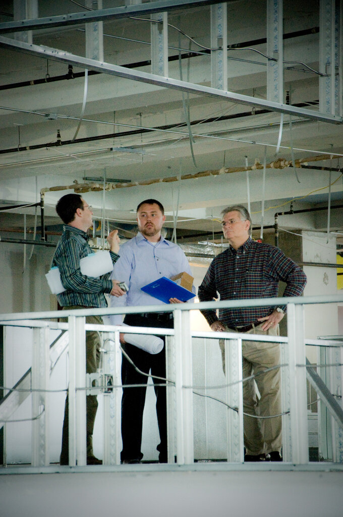Reviewing work on Voxeo's 10th floor office. Downtown Orlando.