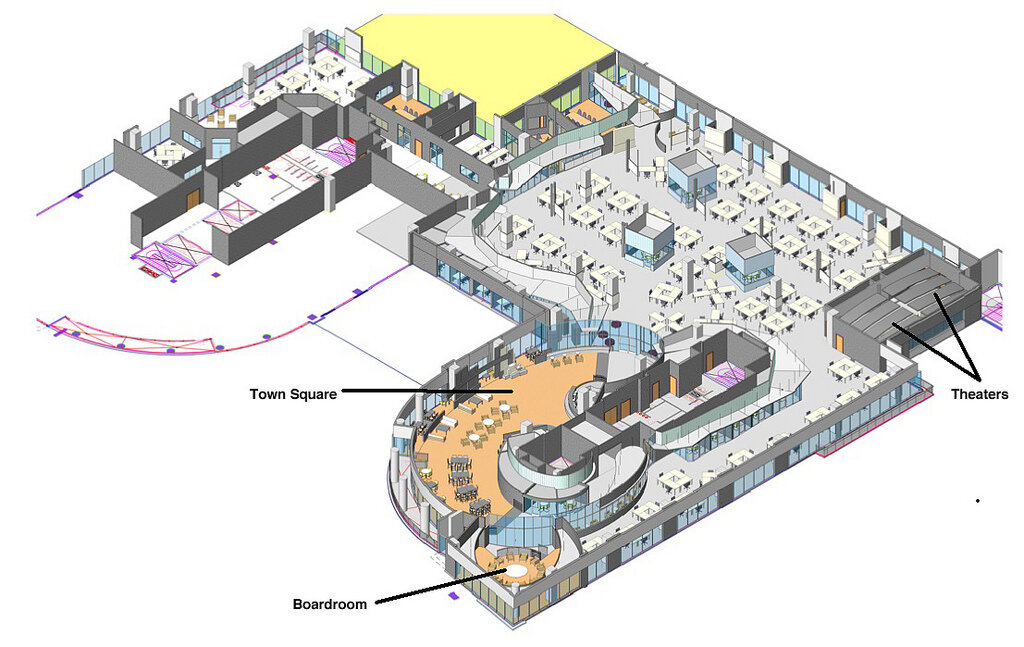 Voxeo's 10th floor architectural plans. Our lobby itself was an easter-egg; it was shaped like an ear.