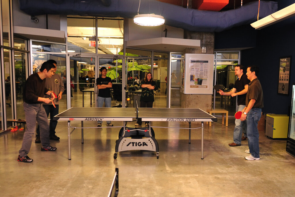 Voxeo USA / Germany / China ping pong tournament.