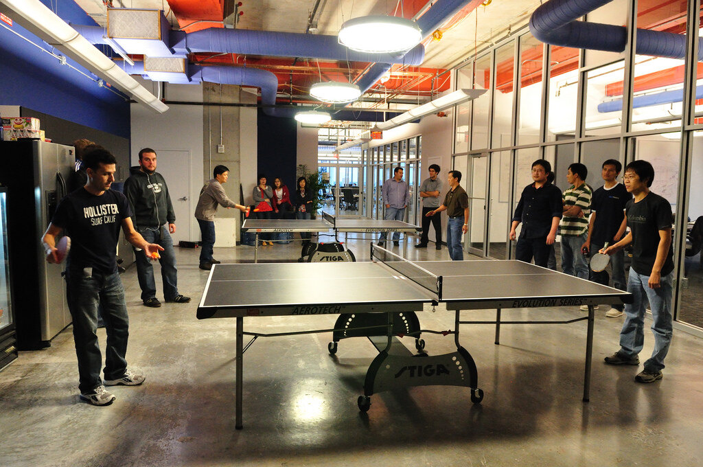 Voxeo USA / Germany / China ping pong tournament.
