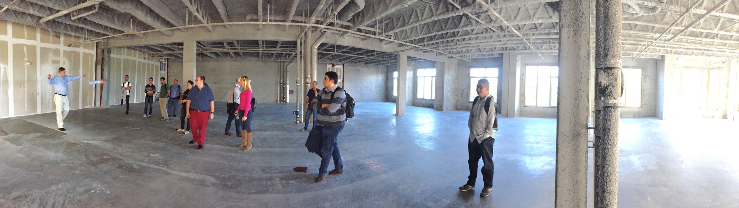Exploring the shell of the new Sighthound office.  Winter Park, Florida.  2015.