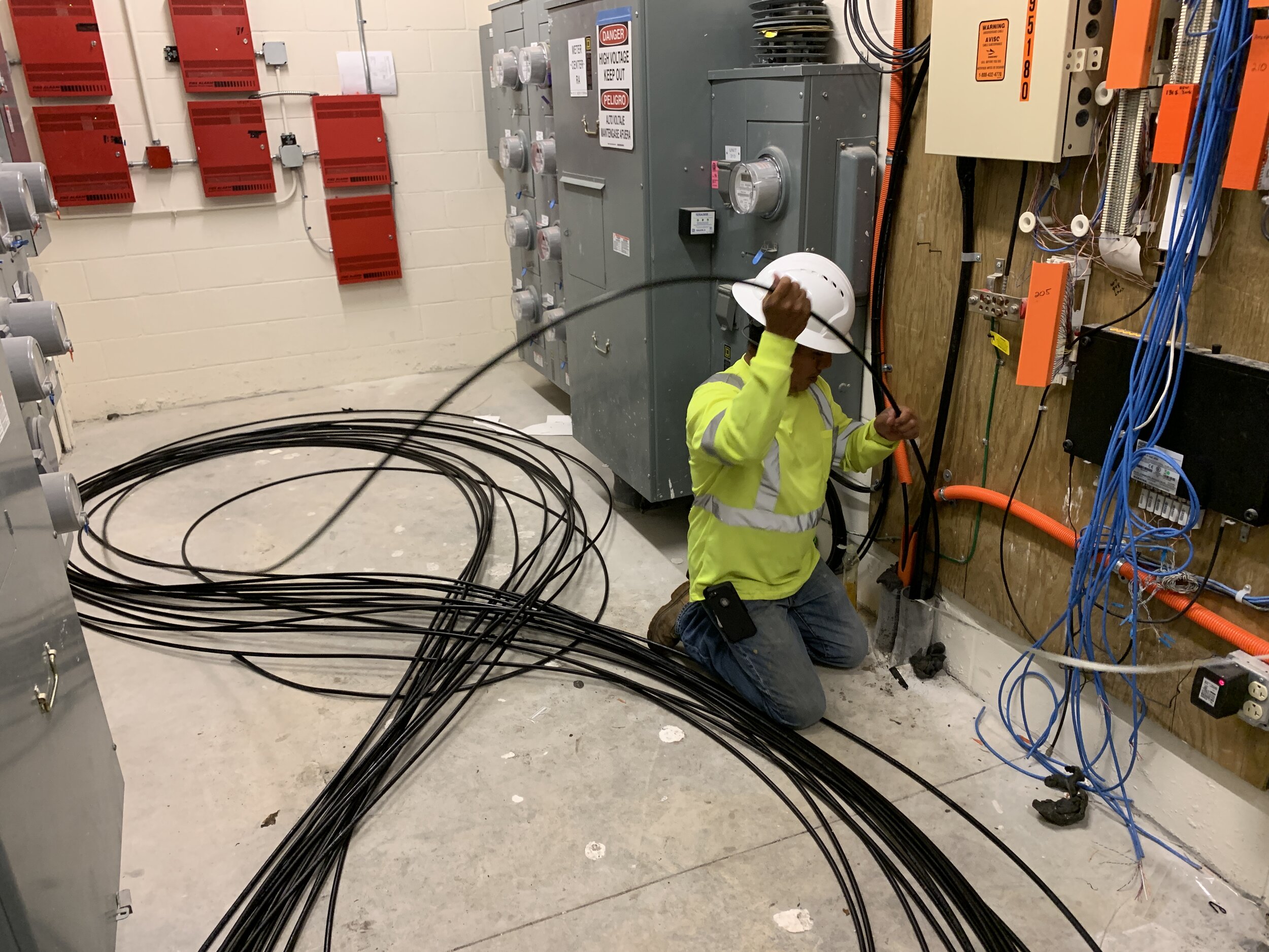 Installation of our second gigabit fiber connection.
