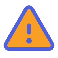 Icon of a warning sign. 