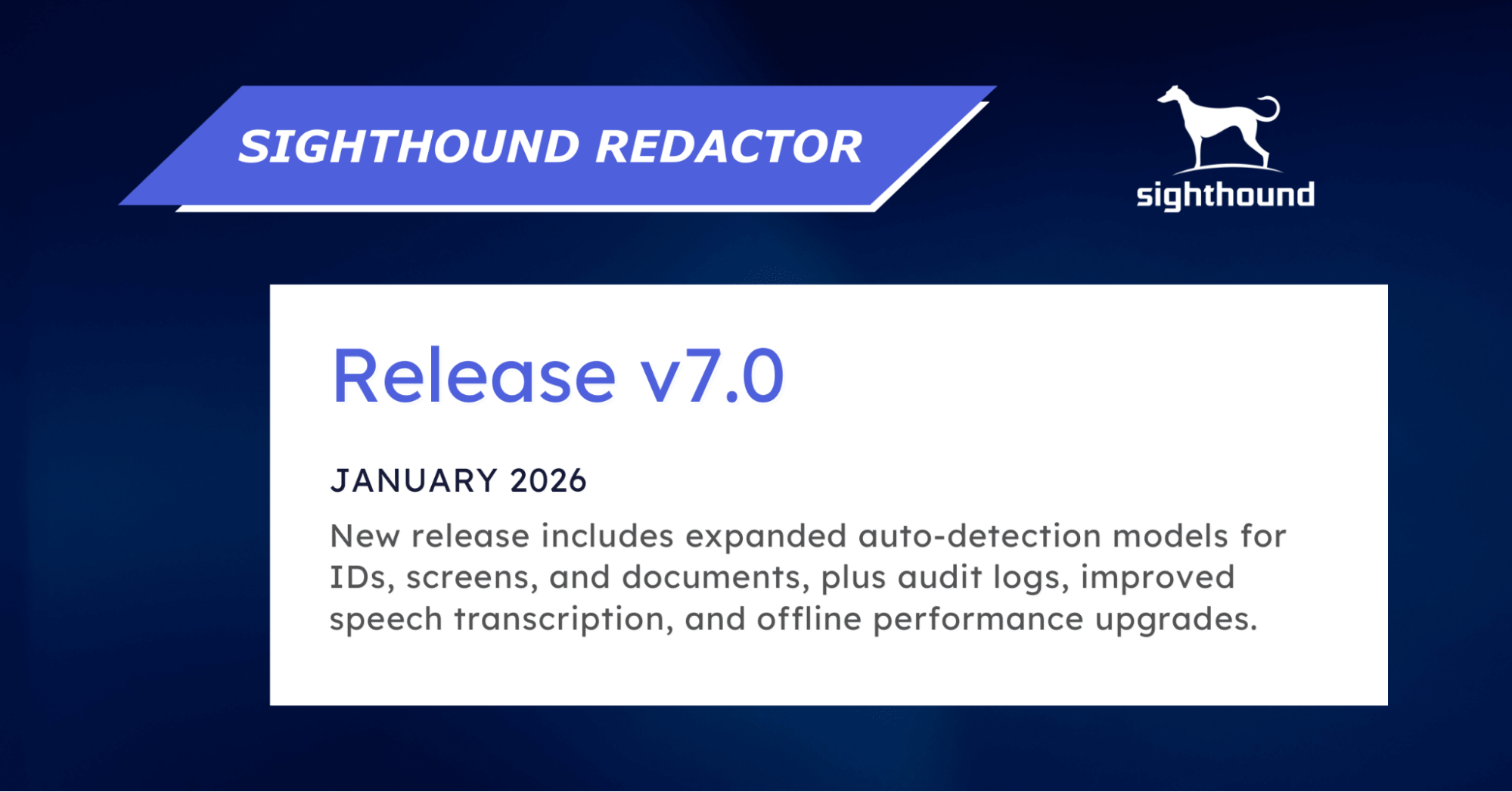 Redactor Release V7.0