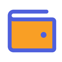 two-toned wallet icon