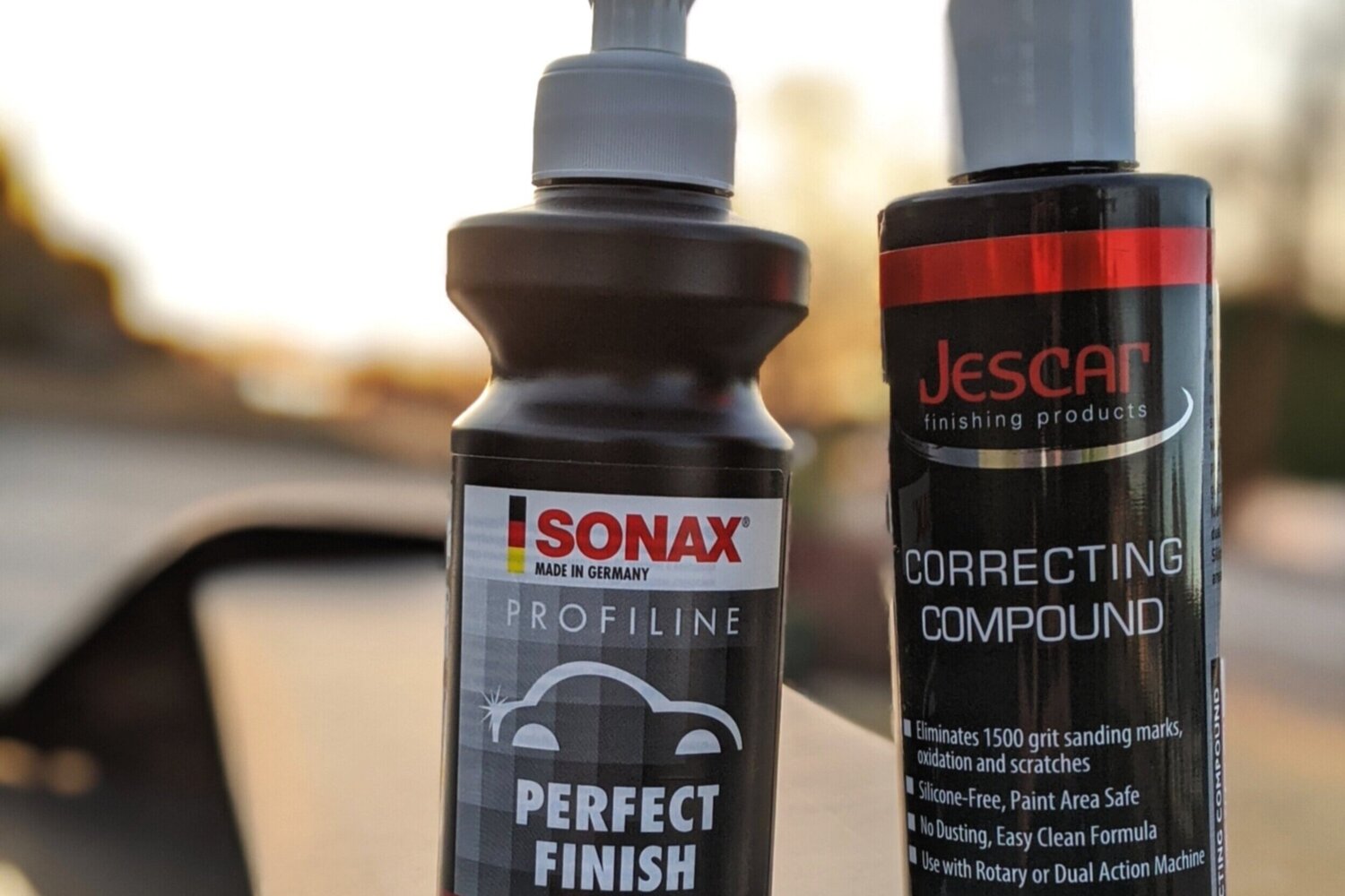 Sonax Perfect Finish Polish and Jescar Correcting Compound