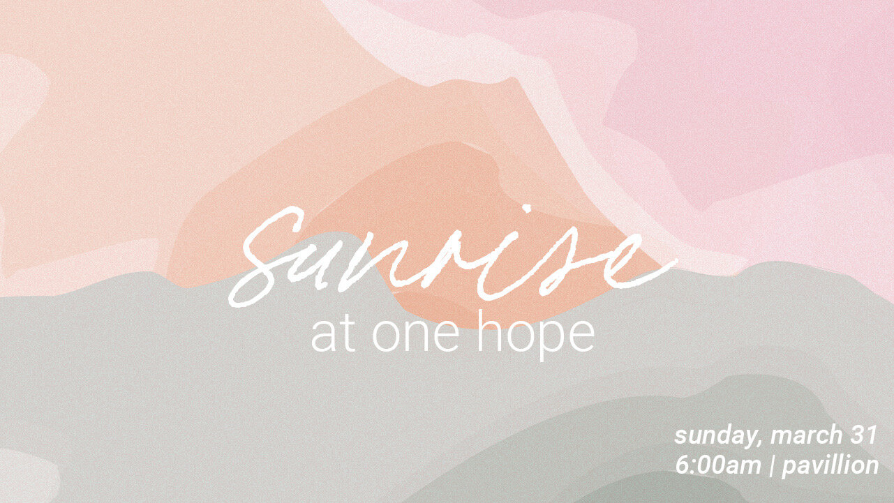 It all starts at sunrise...
Together, we'll witness the beauty of a new day, symbolizing the triumph of light over darkness. Easter Sunrise service in the Pavilion on March 31, at 6:00am