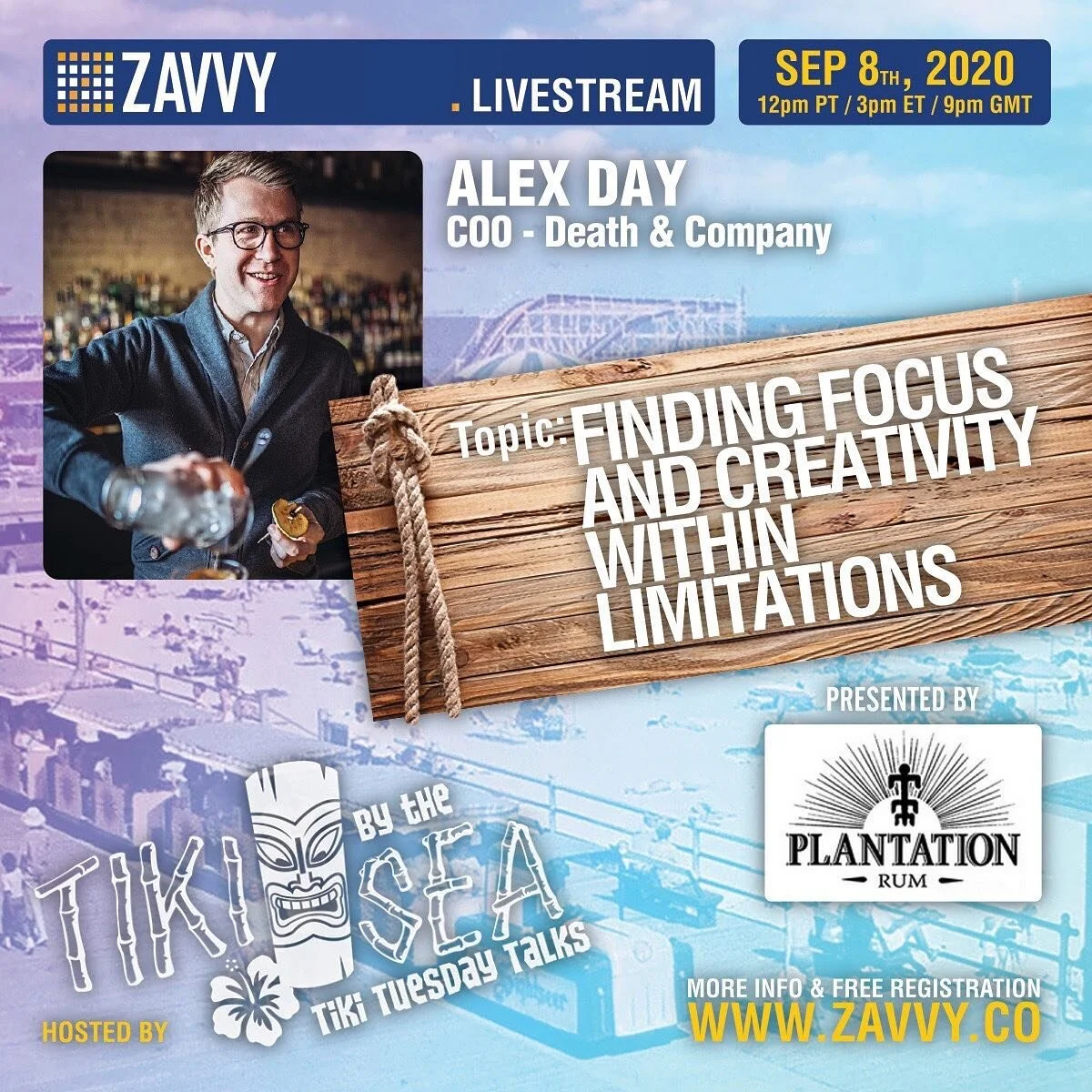 Who&rsquo;s ready for this Tuesday!??? 
Very special guest @apday COO of @deathandcompany , speaks on finding focus and creativity with limitations.
It&rsquo;s a topic I&rsquo;m sure a lot of us are dealing with in some capacity right now.
Set your a