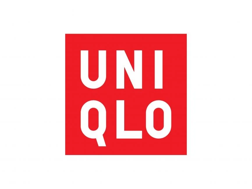 UNIQLO logo in white letters on a red square background