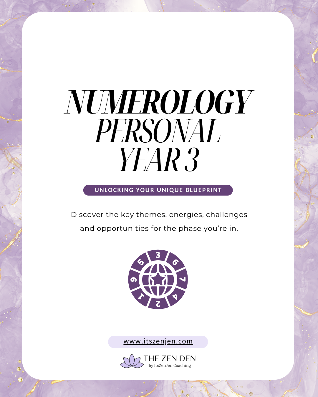 Numerology Blueprint: PERSONAL YEAR 3  (Digital Guide)