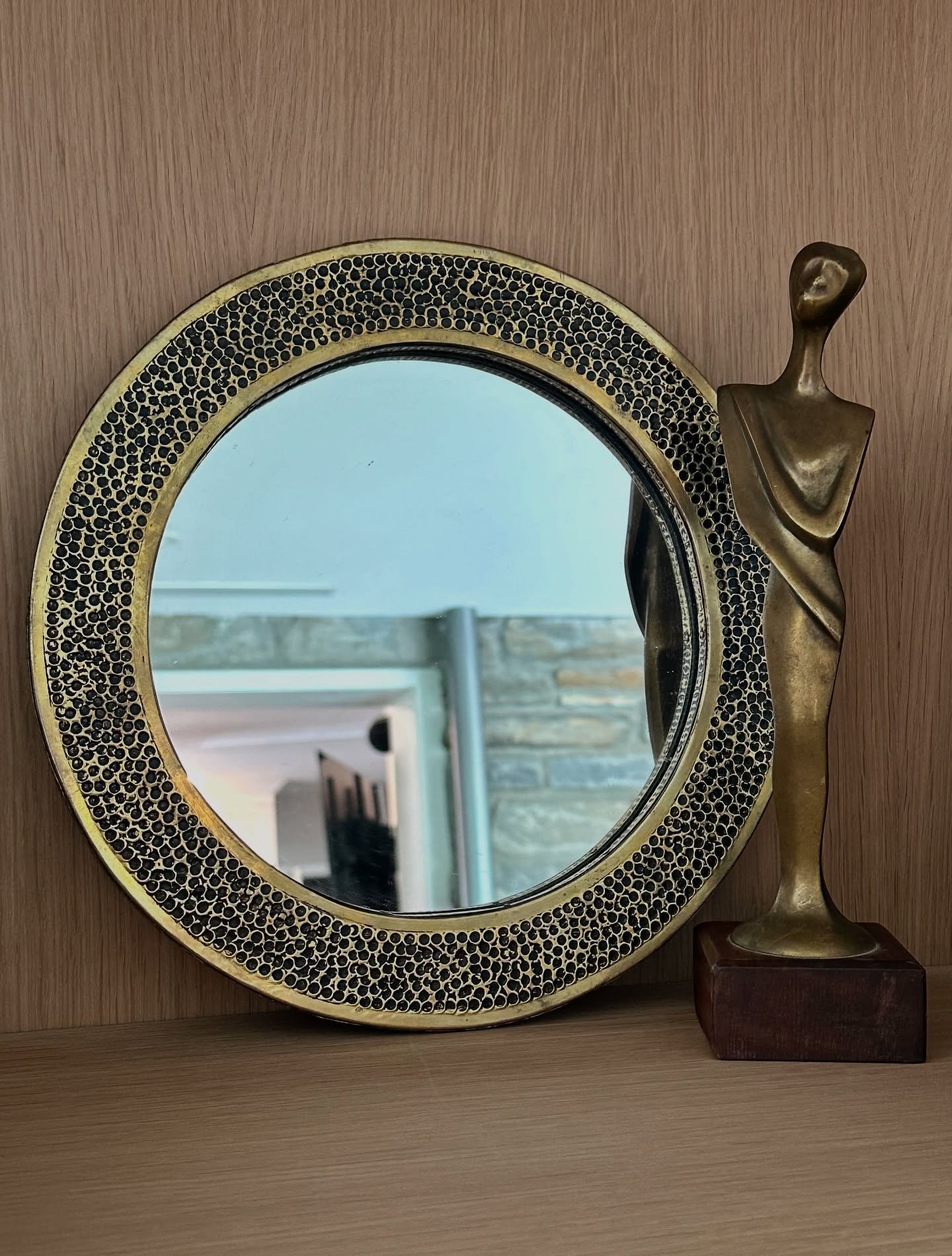 The first items from the France haul - I always look for interesting metal pieces- the brass and bronze work is unparalleled!
Mirror - $95
Sculpture $125 (DM to purchase)