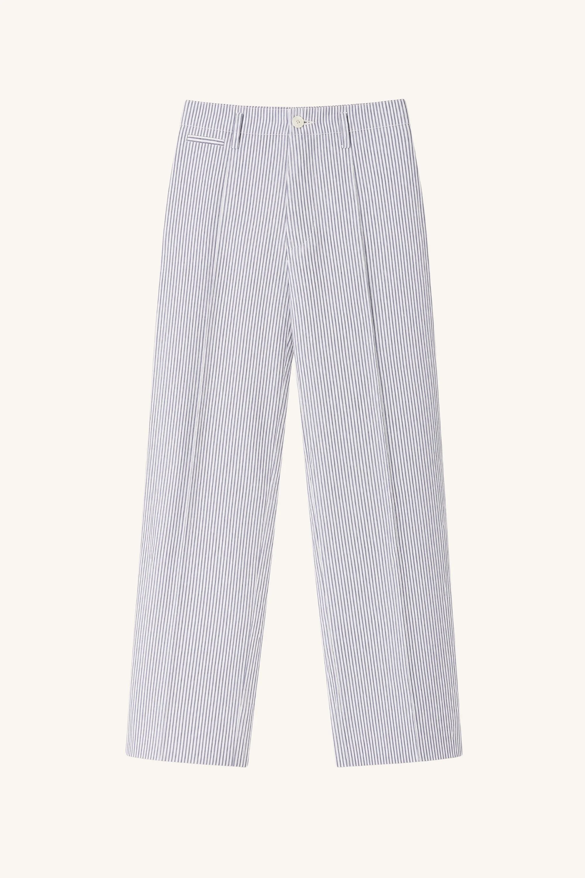 Seersucker Military Chino in Indigo