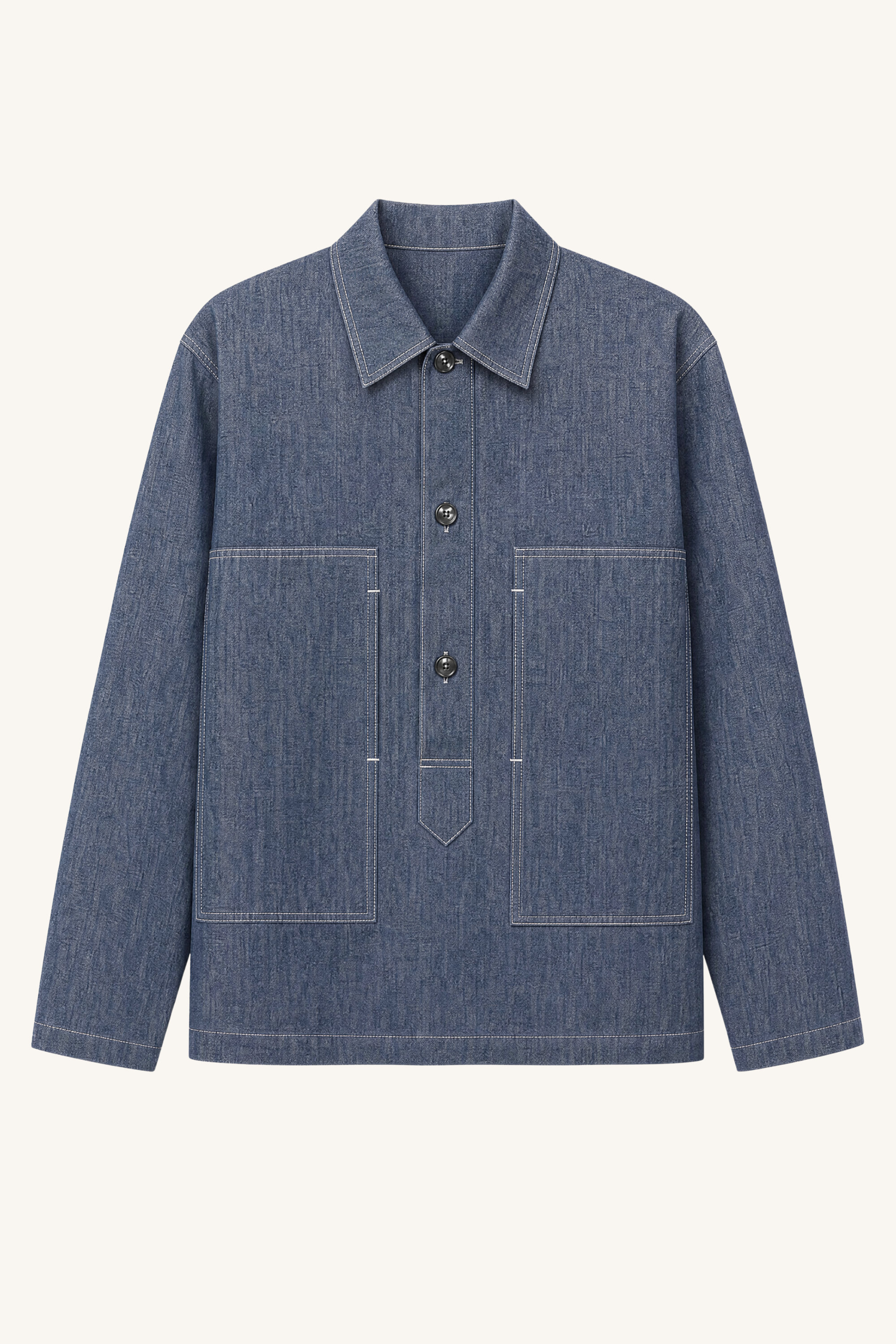 Cotton Chambray Pullover Shirt