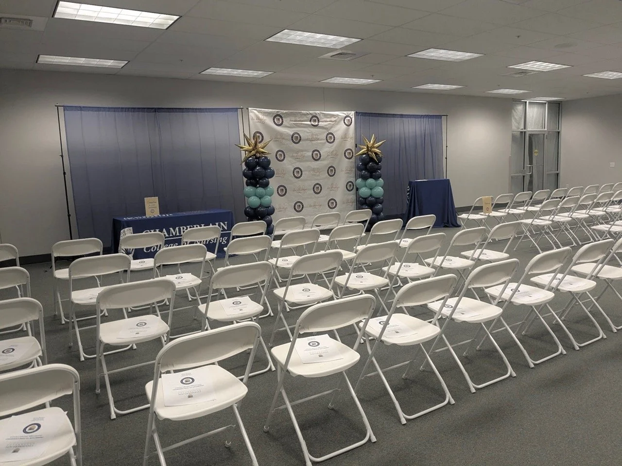 White folding Chair Graduation