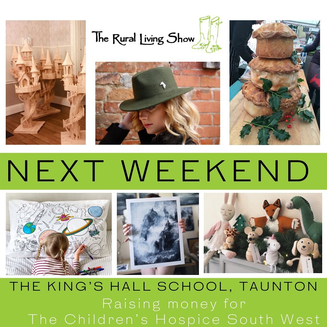 The Rural Living Show is back!!!
💚💚 NEXT WEEKEND 💚💚

We are beyond excited to introduce you all to our brilliant exhibitors ~ yes all 120 of them!!!

Everything is set for an absolutely fantastic weekend at @kingshalltaunton as we hope to raise l