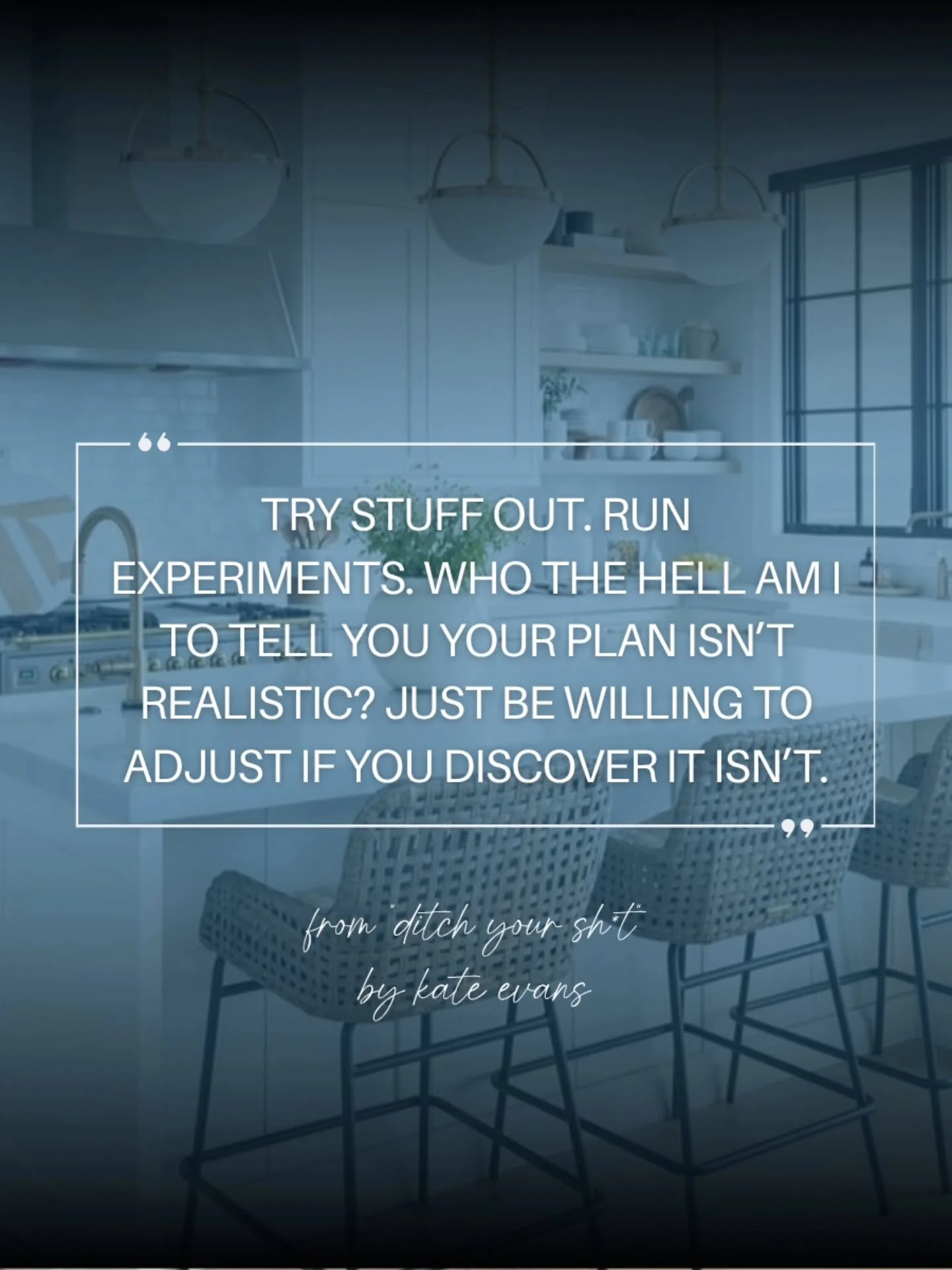 𝗬𝗼𝘂 𝘄𝗼𝗻'𝘁 𝗸𝗻𝗼𝘄 𝘂𝗻𝘁𝗶𝗹 𝘆𝗼𝘂 𝘁𝗿𝘆. 

Whether we're talking about organizing your home or making a decision for your life, this holds true. 

You can think a problem to death and never create a solution because you refuse to try somet
