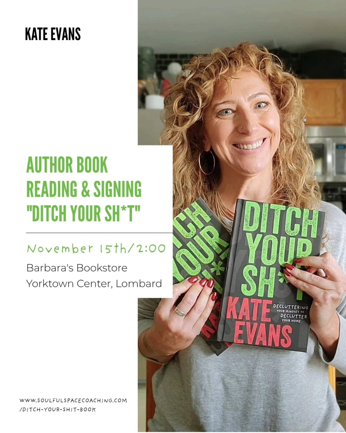 &quot;𝗪𝗵𝘆 𝗵𝗮𝘃𝗲𝗻&rsquo;𝘁 𝗜 𝗱𝗲𝗰𝗹𝘂𝘁𝘁𝗲𝗿𝗲𝗱 𝘁𝗵𝗮𝘁?&quot;

&quot;𝗛𝗼𝘄 𝗱𝗼 𝗜 𝘀𝘁𝗼𝗽 𝗳𝗲𝗲𝗹𝗶𝗻𝗴 𝘀𝗼 𝗼𝘃𝗲𝗿𝘄𝗵𝗲𝗹𝗺𝗲𝗱?!&quot;

𝘔𝘦𝘦𝘵 𝘭𝘰𝘤𝘢𝘭 𝘢𝘶𝘵𝘩𝘰𝘳 𝘒𝘢𝘵𝘦 𝘌𝘷𝘢𝘯𝘴, 𝘨𝘦𝘵 𝘢 𝘴𝘪𝘨𝘯𝘦𝘥 𝘤𝘰𝘱𝘺 𝘰𝘧 ?