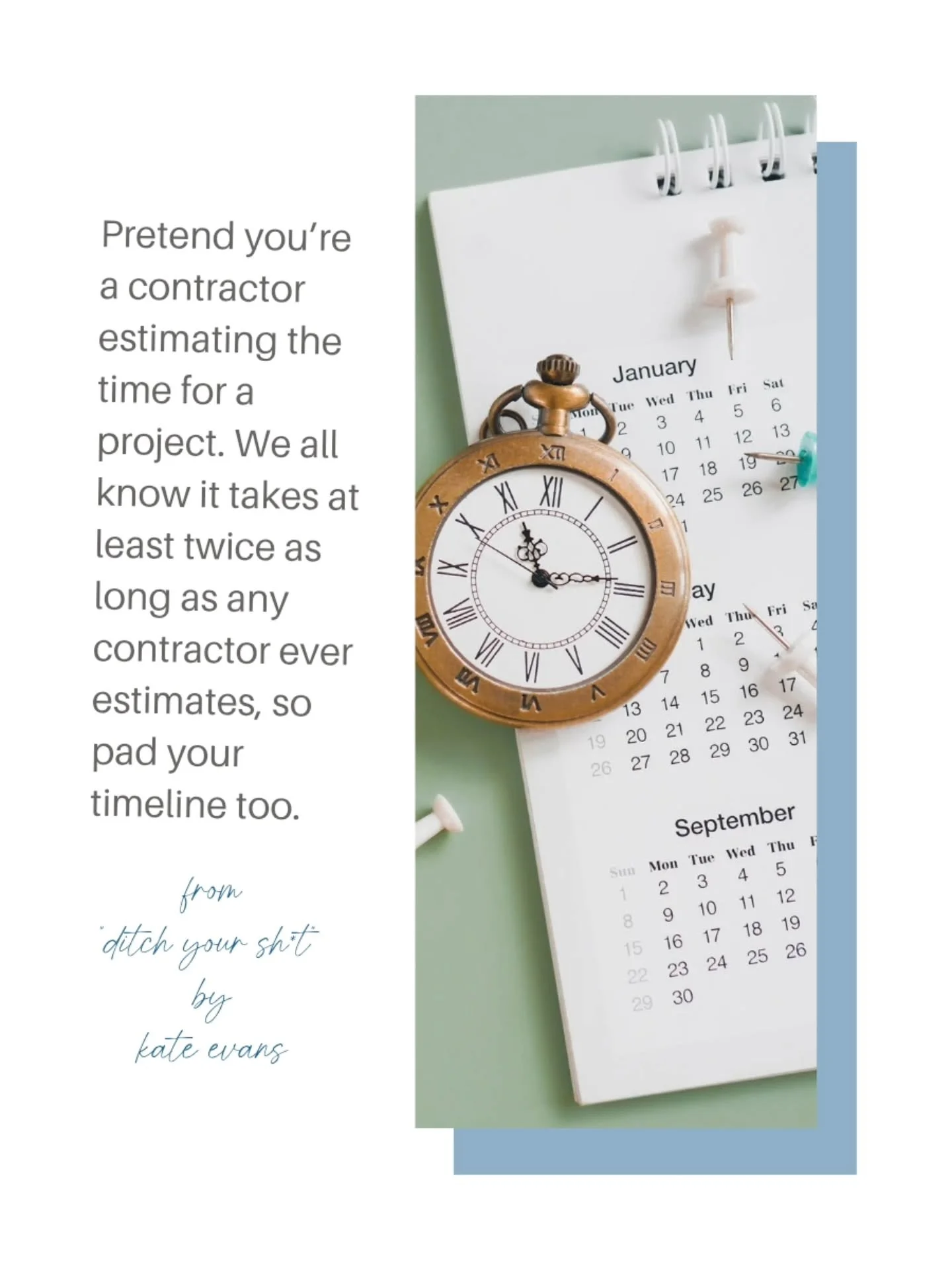 𝗚𝗶𝘃𝗲 𝘆𝗼𝘂𝗿𝘀𝗲𝗹𝗳 𝗺𝗼𝗿𝗲 𝘁𝗶𝗺𝗲 𝘁𝗵𝗮𝗻 𝘆𝗼𝘂 𝗻𝗲𝗲𝗱 𝘁𝗼 𝗴𝗲𝘁 𝘀𝗵*𝘁 𝗱𝗼𝗻𝗲. 

This is the secret to having enough time. 

The secret to not being a mess if you do run out of time is...

𝘿𝙤 𝙣𝙤𝙩 𝙧𝙪𝙨𝙝 𝙣𝙤 𝙢𝙖𝙩𝙩𝙚𝙧 𝙝