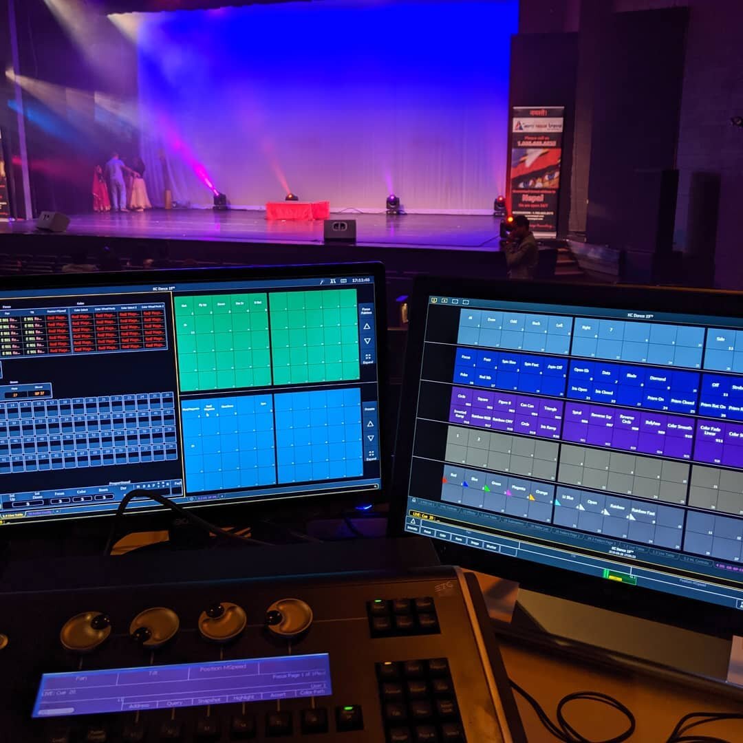 Lovely View from behind the tech table this Saturday #dance #lighting #electronictheatrecontrols