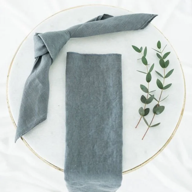 Slate Linen Napkins (set of 10)